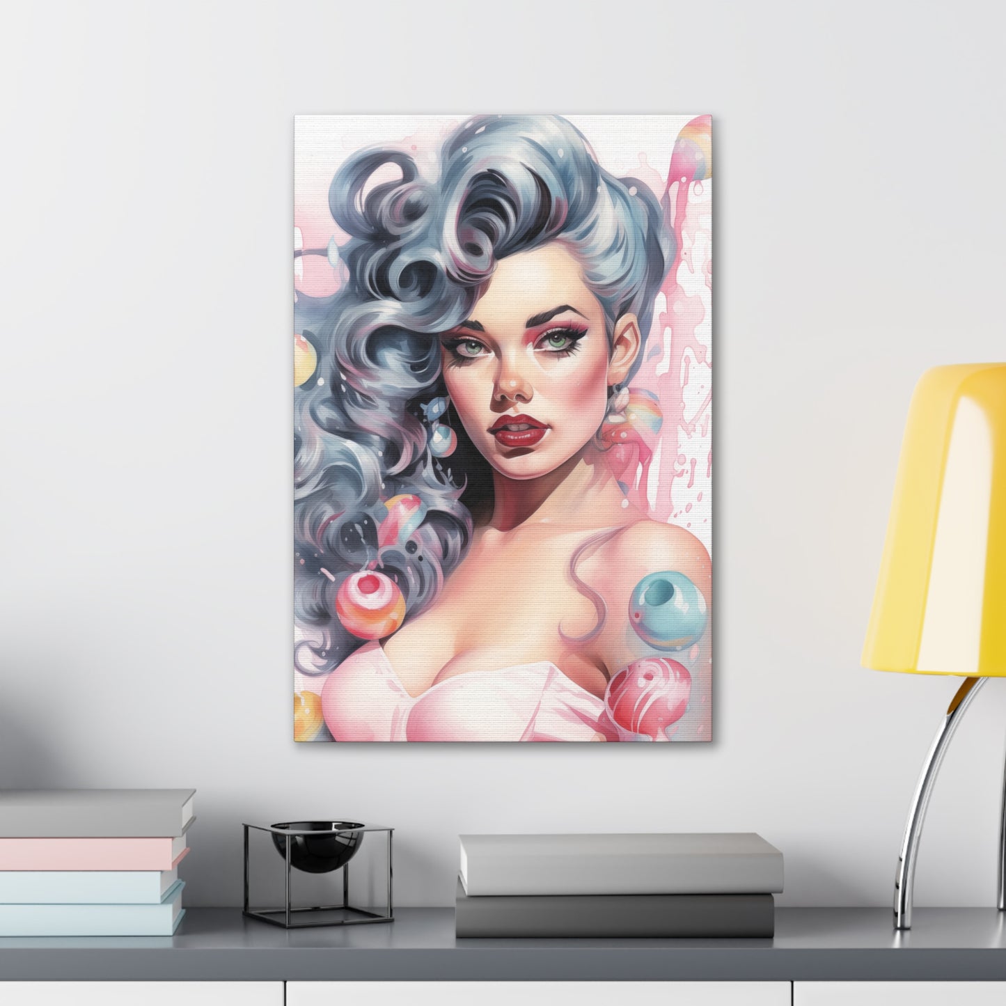 Canvas Wall Art, Gallery Wrapped Pop Art, Femme Doll Wall Art – Lux