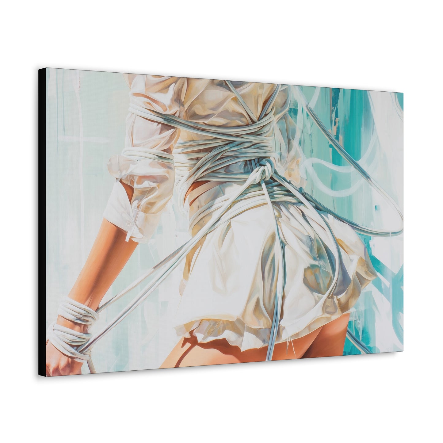Gallery Wrapped Canvas, Ropes and Reverence Art Canvas, Erotic Shibari Art Canvas – Hannah