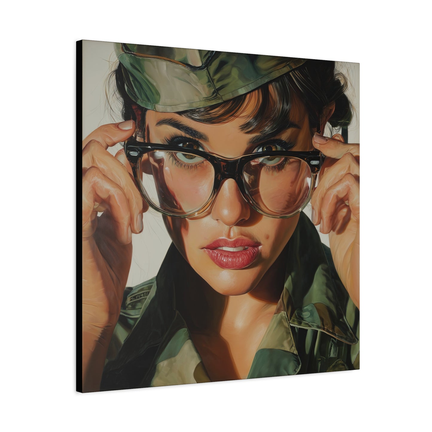 Gallery Wrapped Canvas, Liberty and Lace Art Canvas, Erotic Pinup Art Canvas – Erica