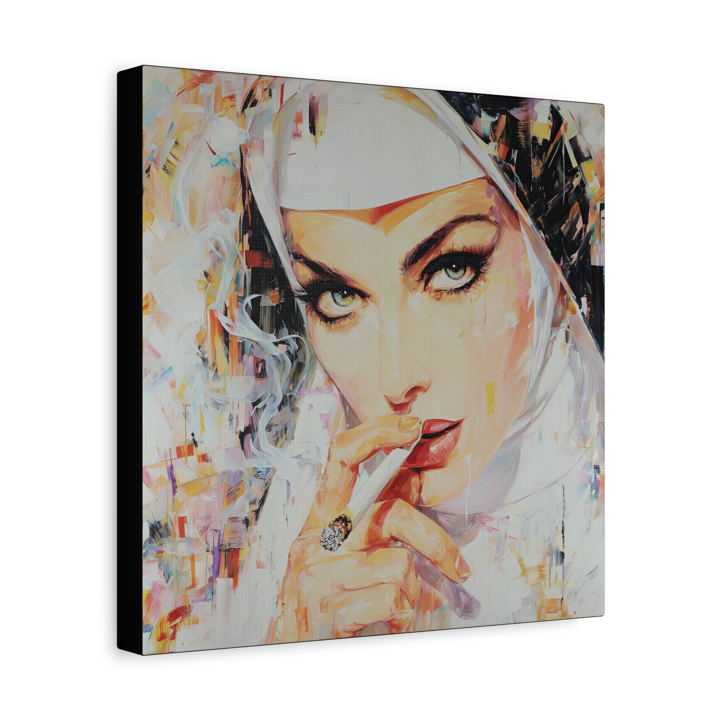 Gallery Wrapped Canvas, Habits and Heresy Art Canvas, Naughty Nuns Art Canvas – Sister Carmela