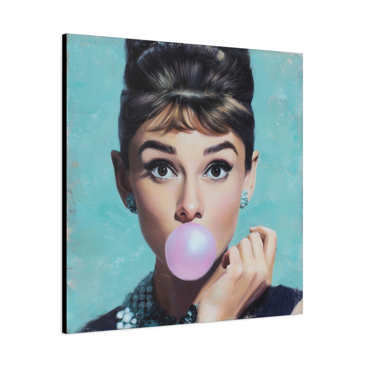 Gallery Wrapped Canvas, The Diva Project Art Canvas, Pinup Art Canvas – Audrey Hepburn - FIVE