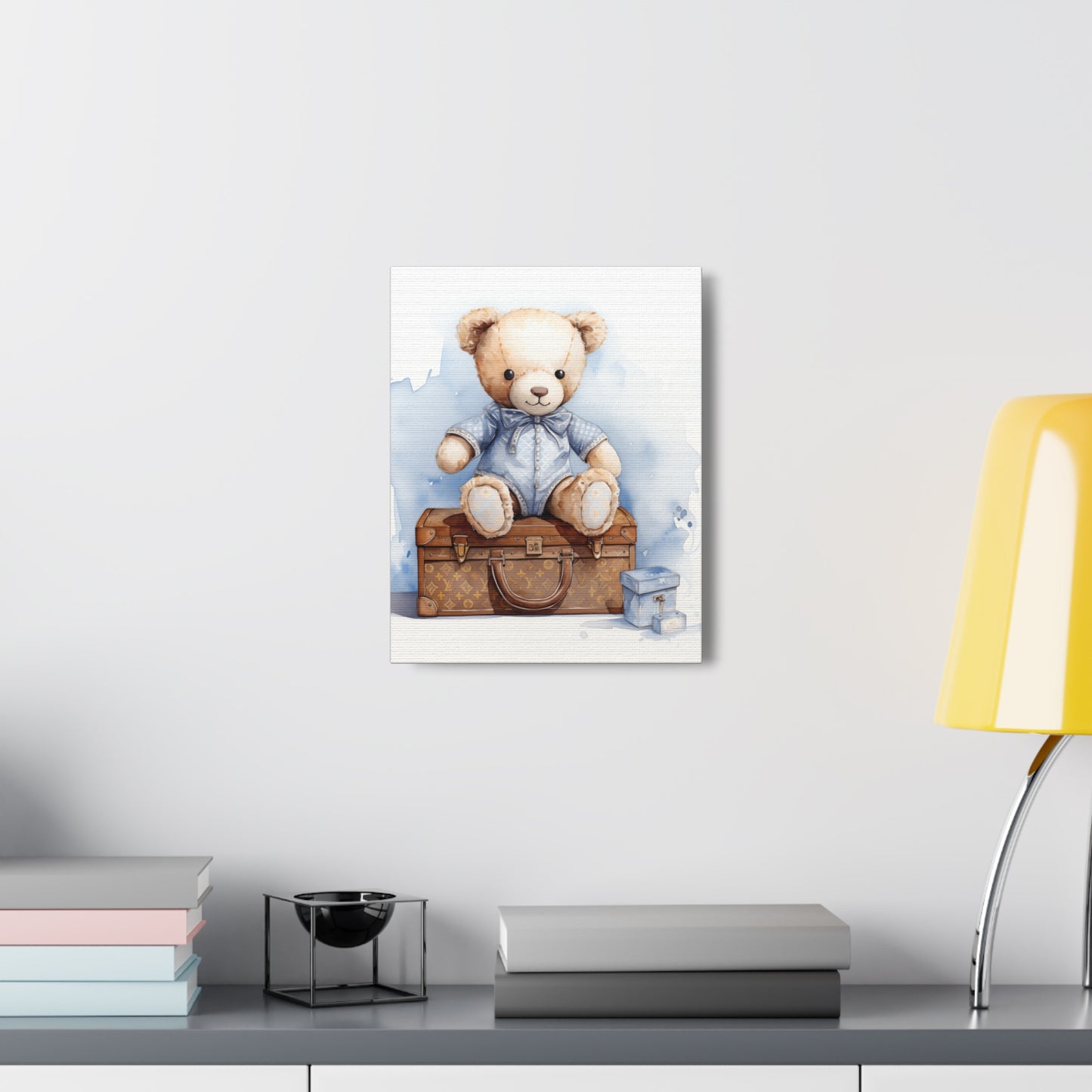 Canvas Gallery Wrap - LV Bear Wall Art - Blu