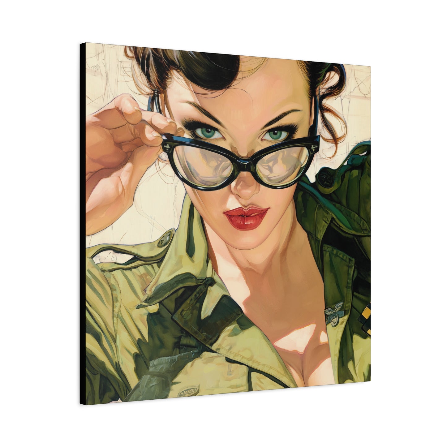 Gallery Wrapped Canvas, Liberty and Lace Art Canvas, Erotic Pinup Art Canvas – Tawney