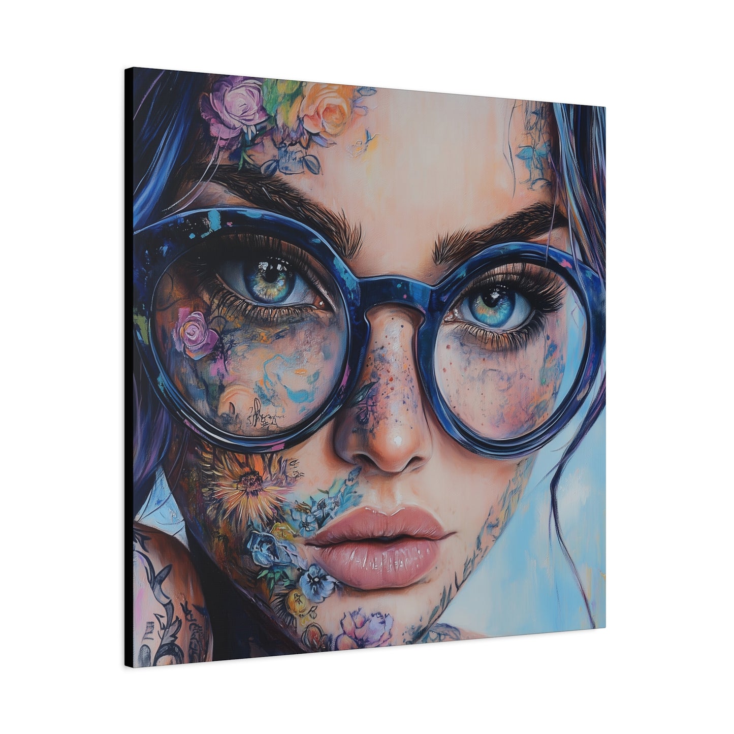 Canvas Gallery Wrap, Ladies in Lenses Wall Art, Abstract Femme Girl Art - Sara