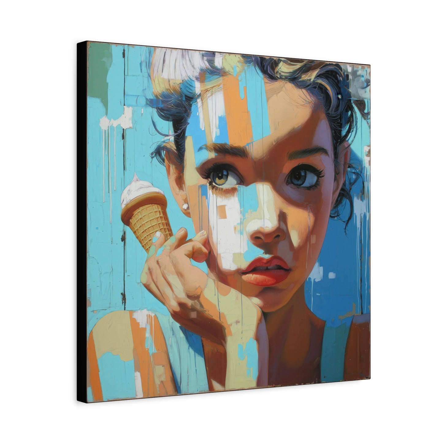Gallery Wrapped Canvas, Sweet Summer Nostalgia, Sugar and Spice Art Canvas, Ice Cream Dreams Art – Rue