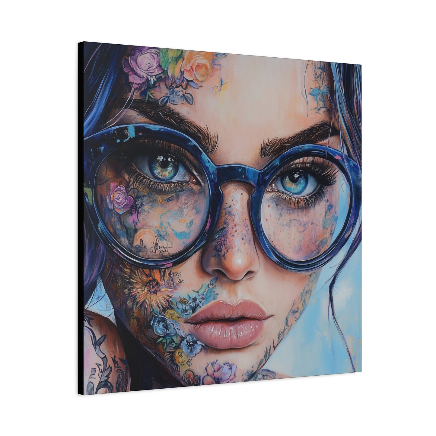 Canvas Gallery Wrap, Ladies in Lenses Wall Art, Abstract Femme Girl Art - Sara