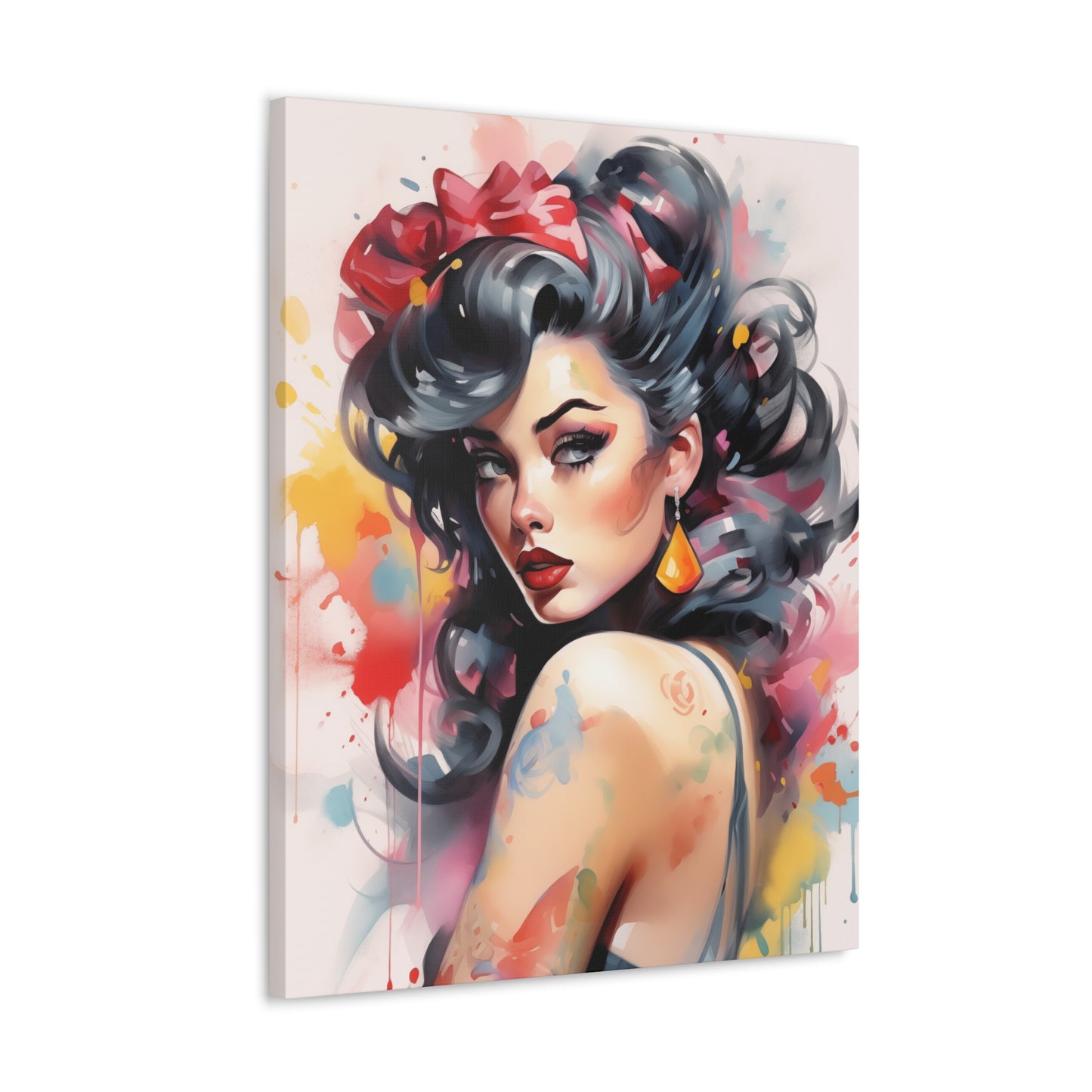 Canvas Wall Art, Gallery Wrapped Pop Art, Femme Doll Wall Art – Genevieve