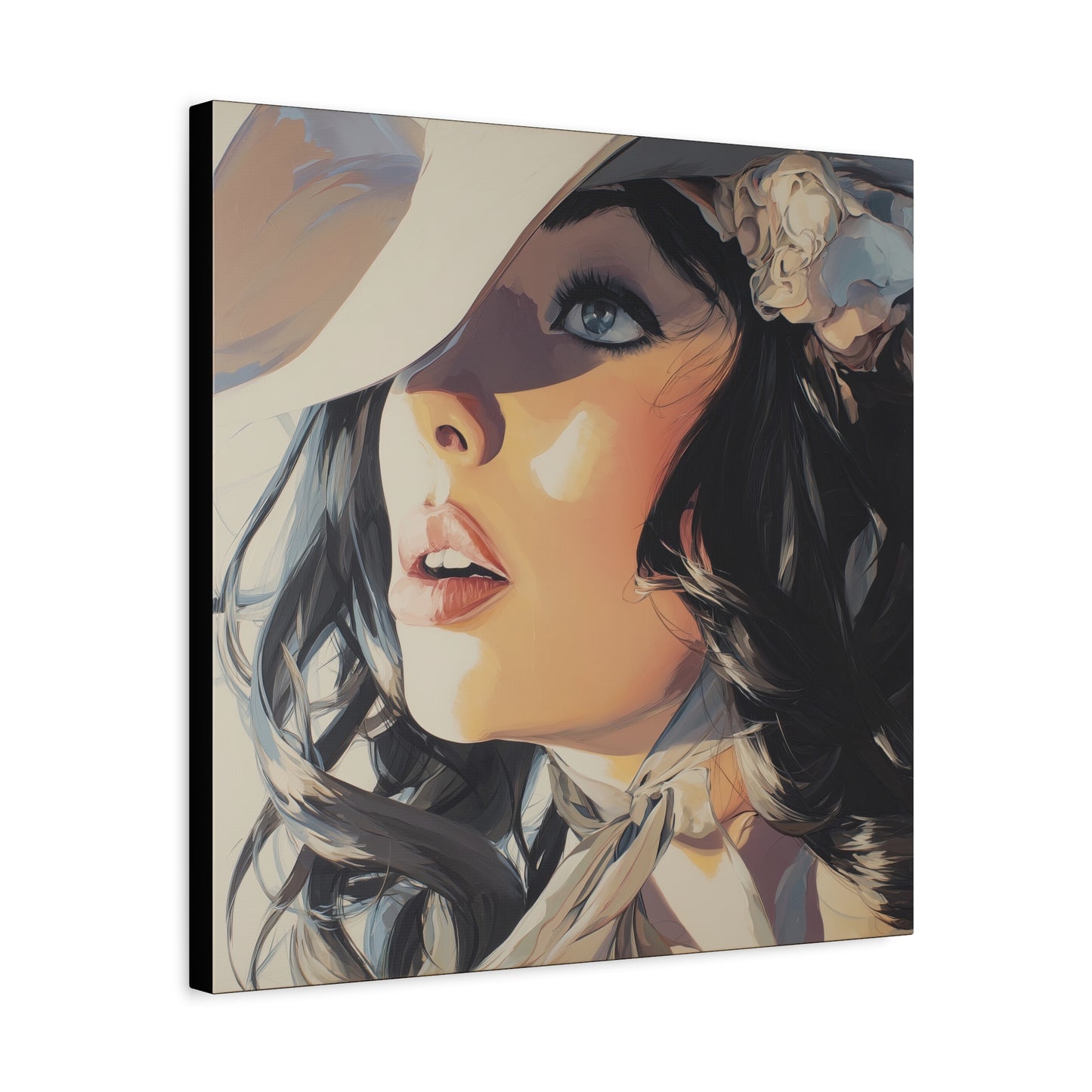 Gallery Wrapped Canvas, Wranglers and Wreckage Art Canvas, Erotic Pinup Art Canvas – Clementine