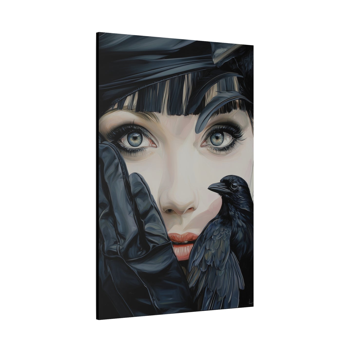Gallery Wrapped Canvas, Myth and Bones Gothic Art Canvas, Dark Muse Canvas - Mireille