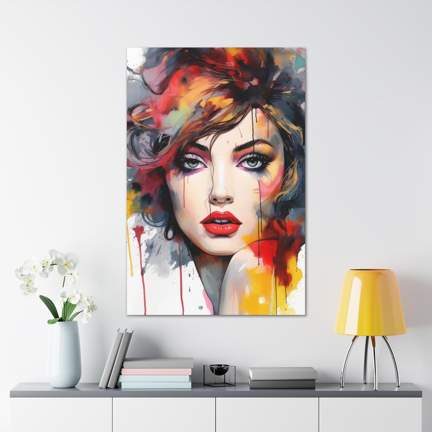 Canvas Wall Art, Gallery Wrapped Pop Art, Femme Doll Wall Art – Alessia