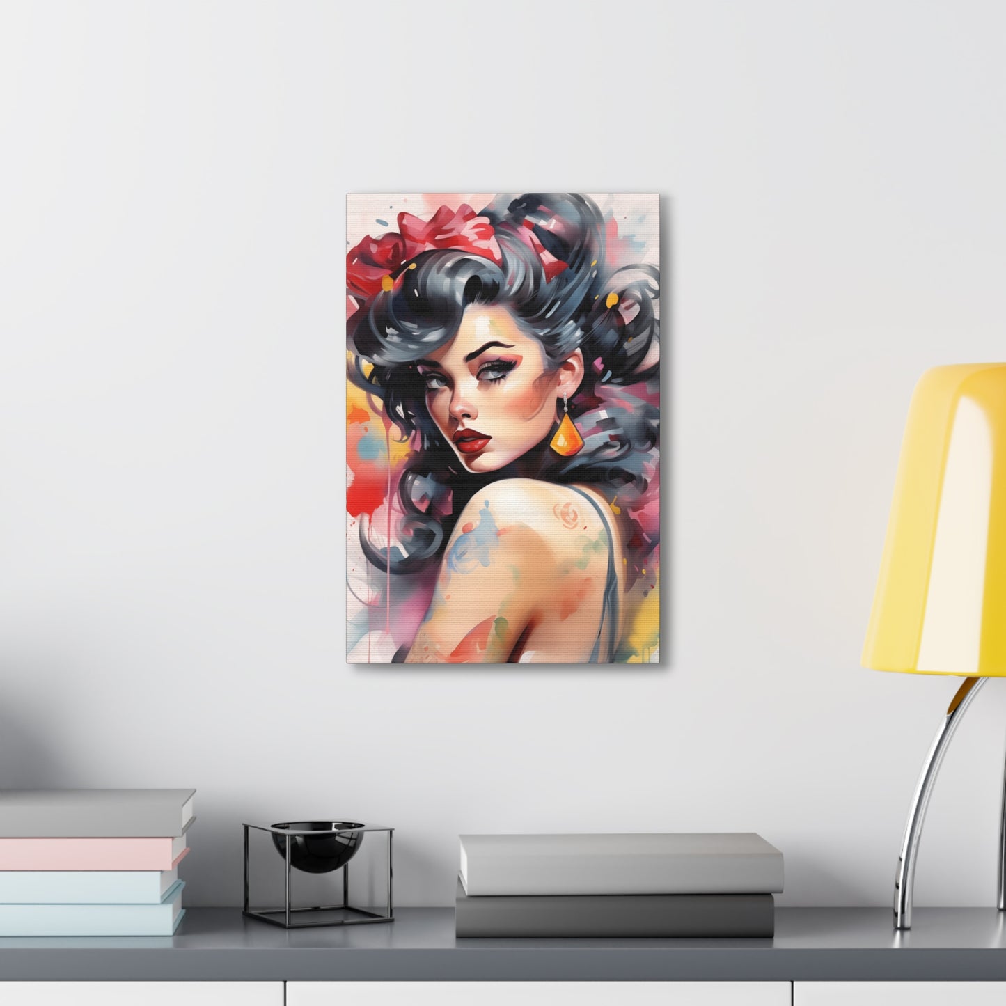 Canvas Wall Art, Gallery Wrapped Pop Art, Femme Doll Wall Art – Genevieve