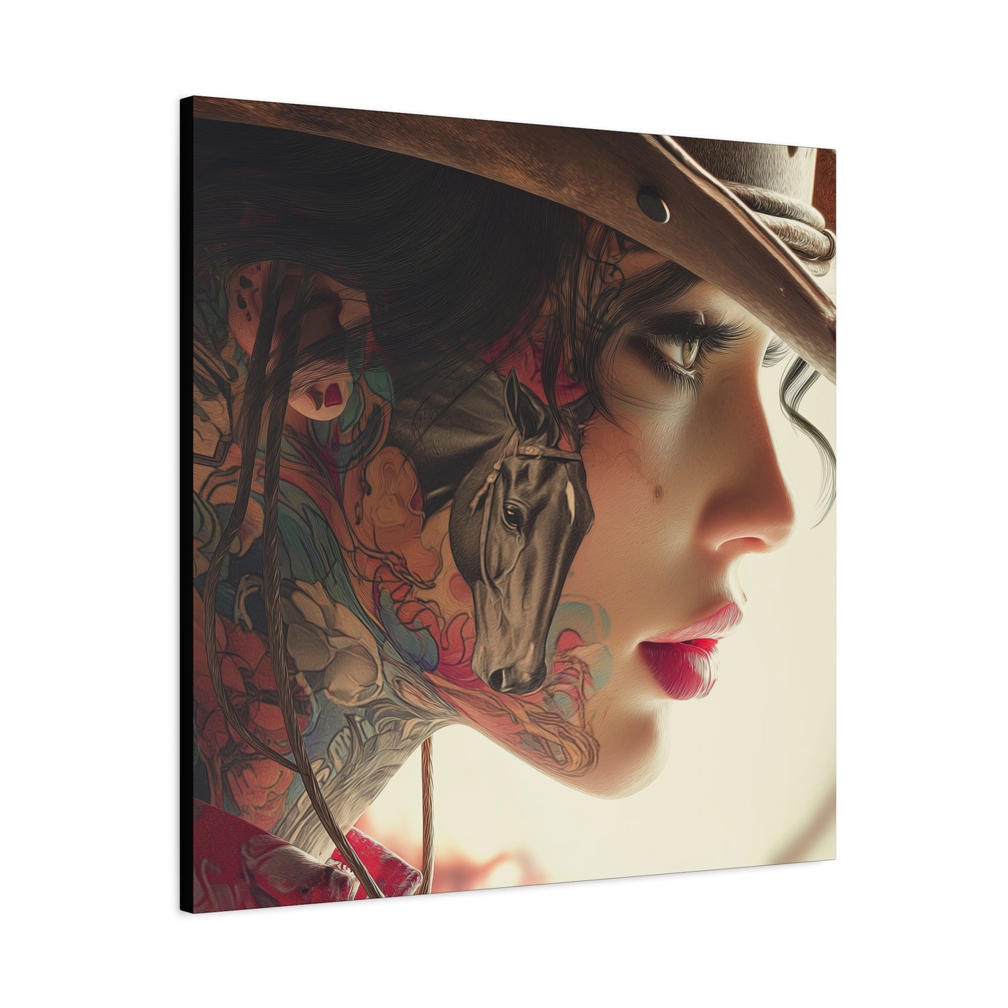 Gallery Wrapped Canvas, Wranglers and Wreckage Art Canvas, Erotic Pinup Art Canvas – Juniper