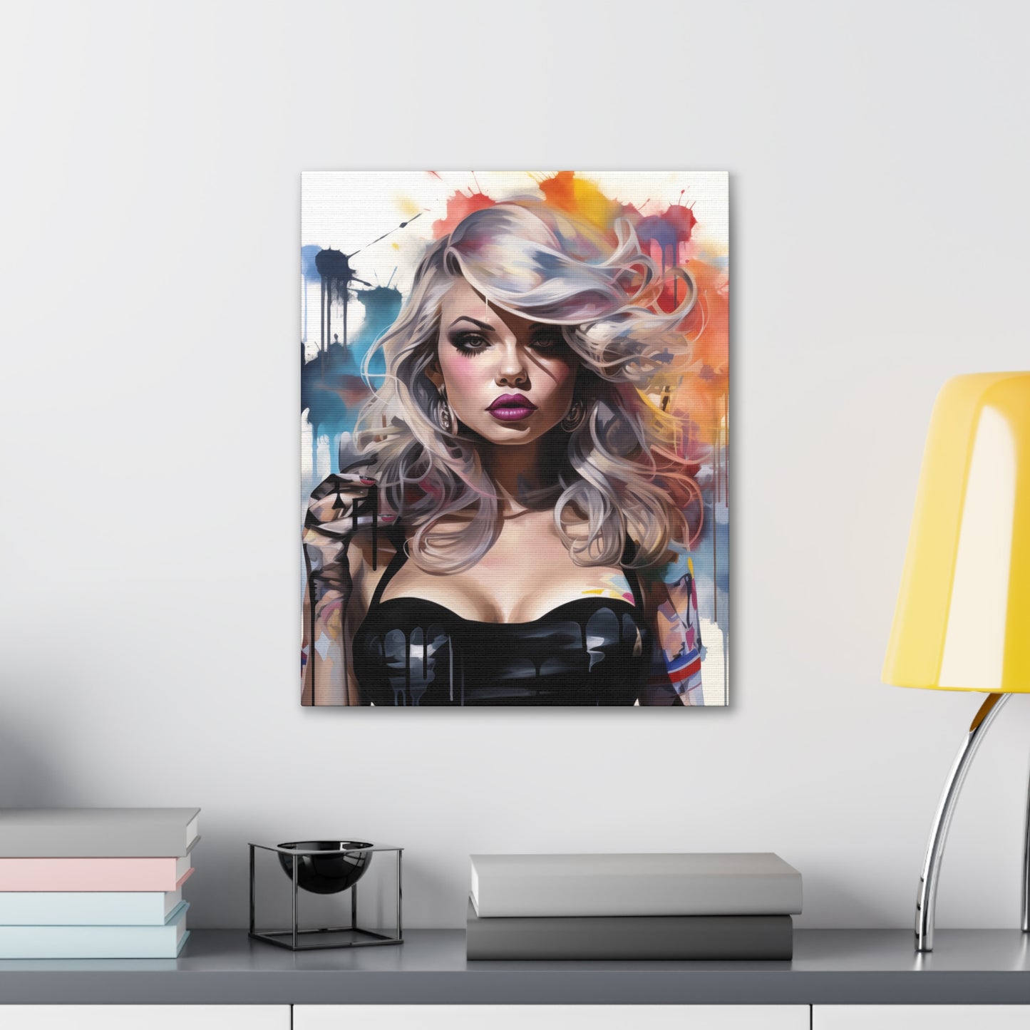 Canvas Wall Art, Gallery Wrapped Pop Art, Femme Doll Wall Art – Zephyr
