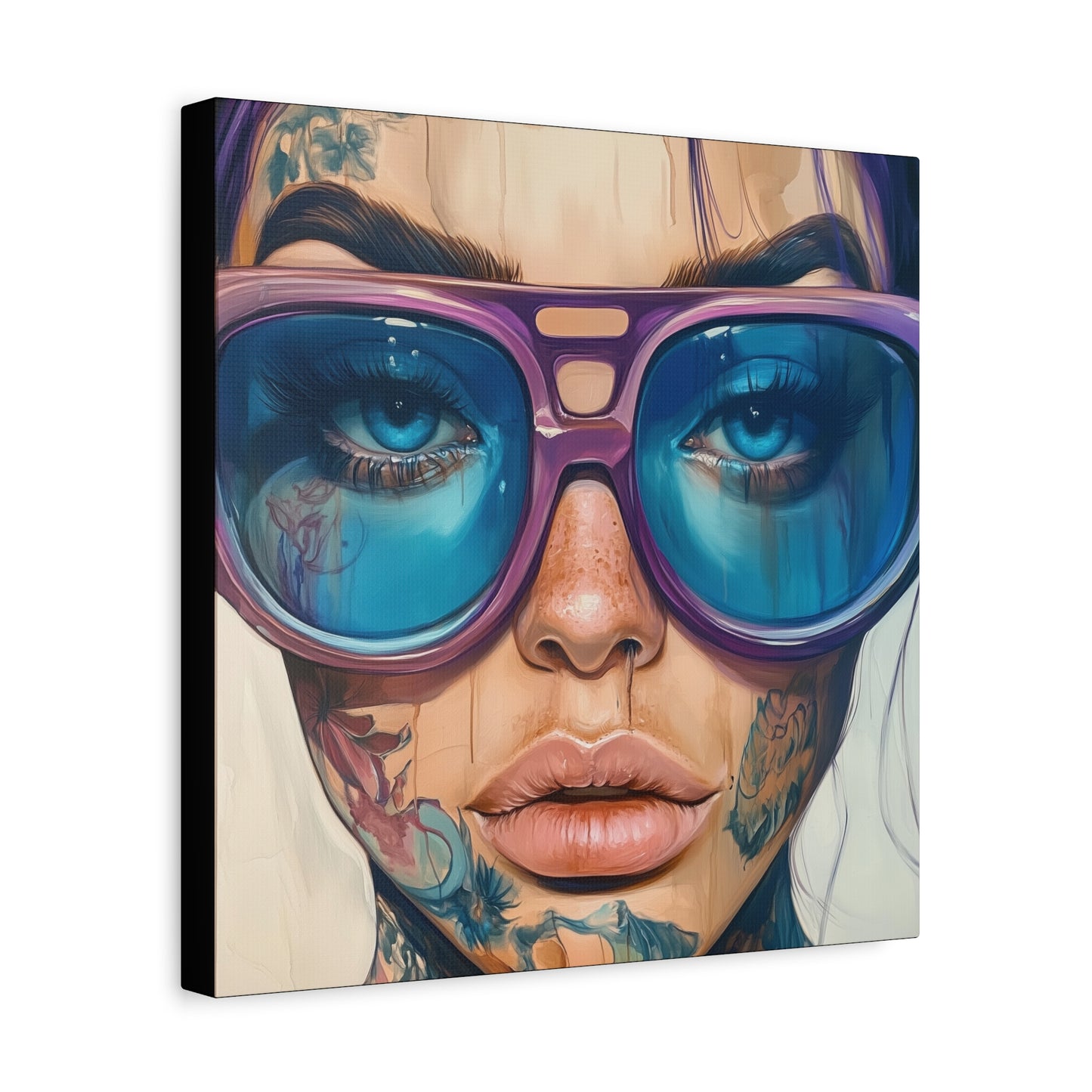 Canvas Gallery Wrap, Ladies in Lenses Wall Art, Abstract Femme Girl Art - Jane