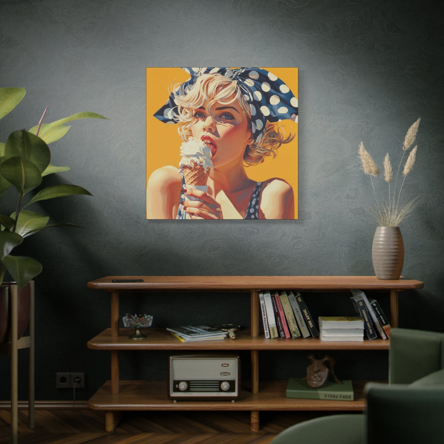 Gallery Wrapped Canvas, Sweet Summer Nostalgia, Sugar and Spice Art Canvas, Ice Cream Dreams Art – Ellie