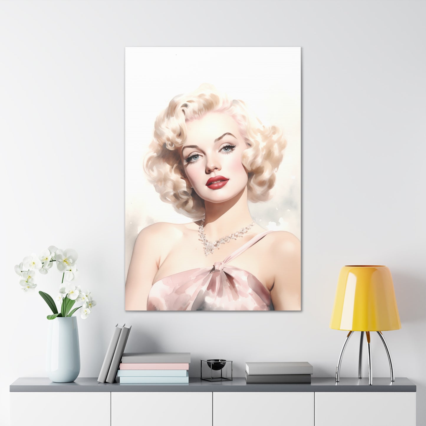 Canvas Wall Art, Gallery Wrapped Pop Art, Celebrity Wall Art – Marilyn Monroe - Pink