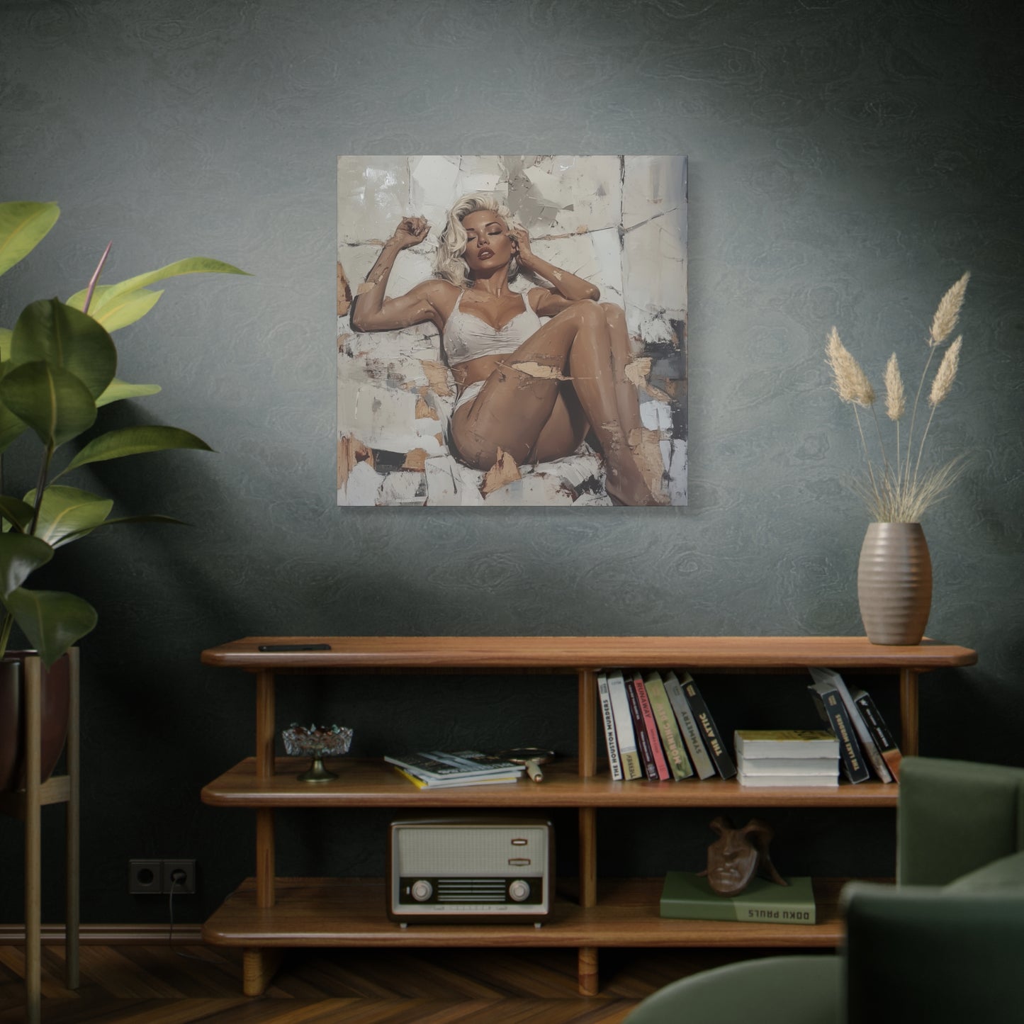 Gallery Wrapped Canvas, Guilt and Grit Adult Art Canvas, Erotic Pinup Art Canvas – Dahliana
