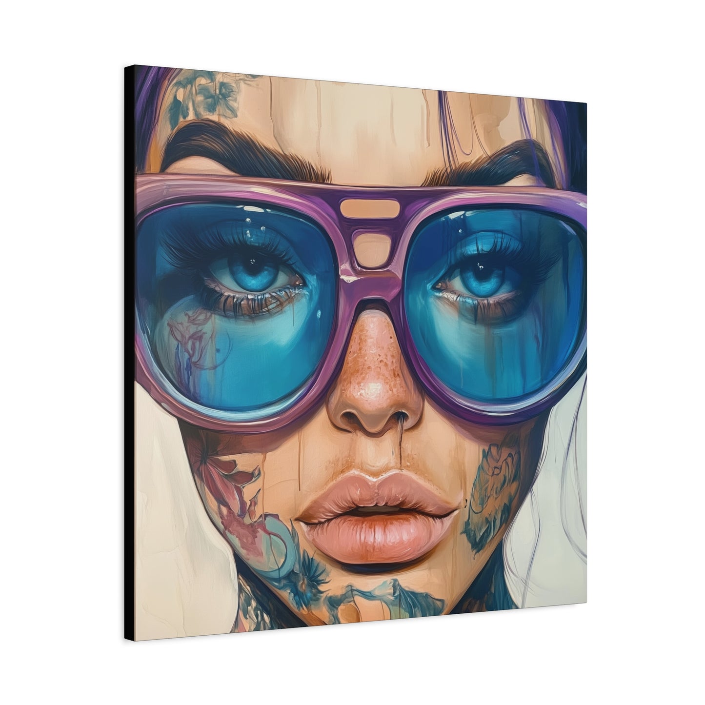 Canvas Gallery Wrap, Ladies in Lenses Wall Art, Abstract Femme Girl Art - Jane