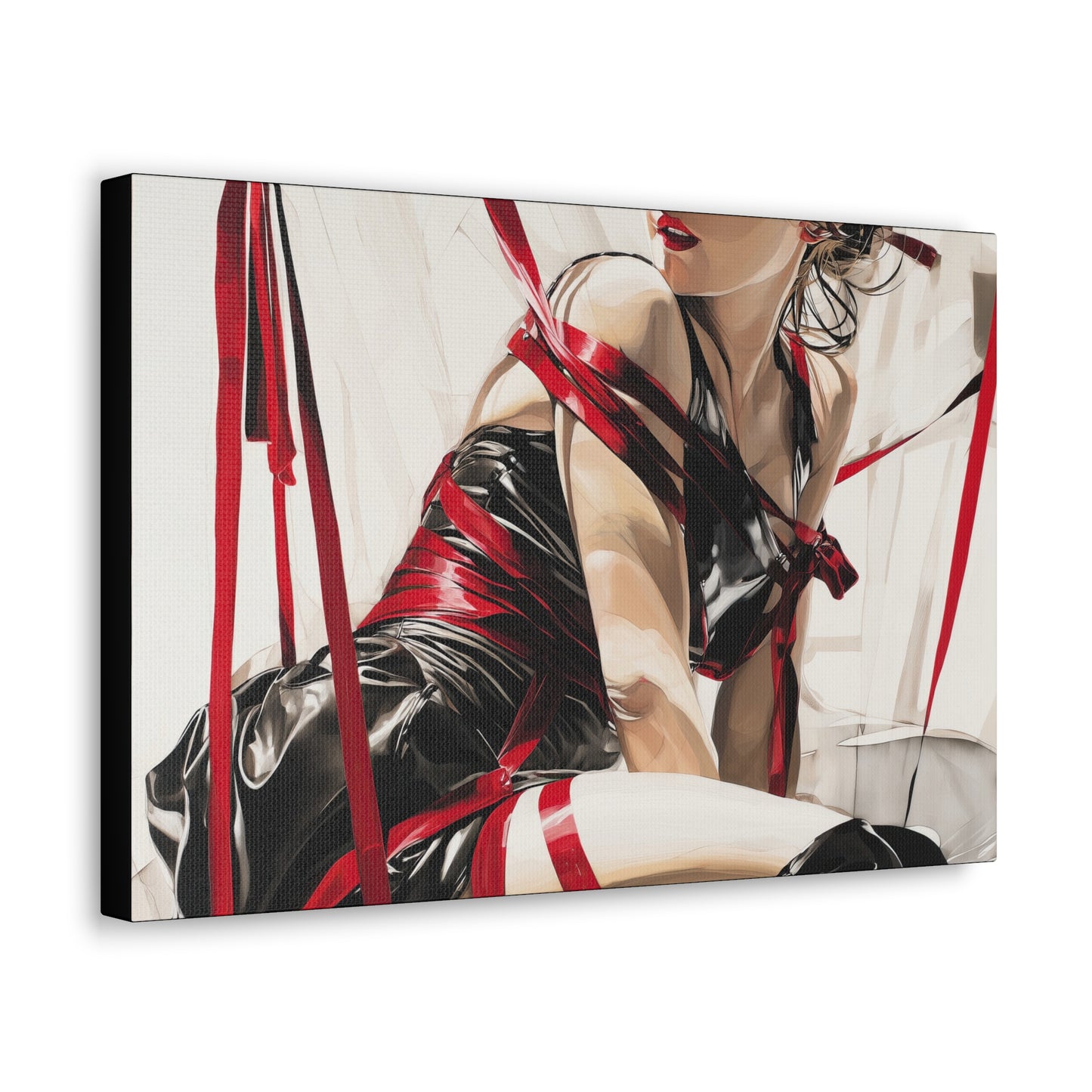 Gallery Wrapped Canvas, Ropes and Reverence Art Canvas, Erotic Shibari Art Canvas – Monica