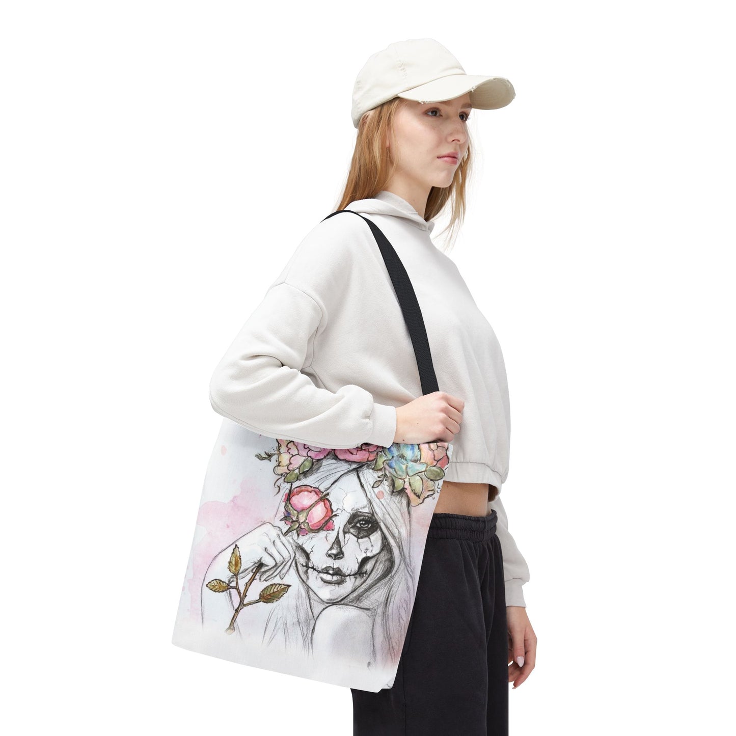 Calavera Catrina Tote Bag, Utility Tote - Dia de los Muertos Tote - Day of the Dead