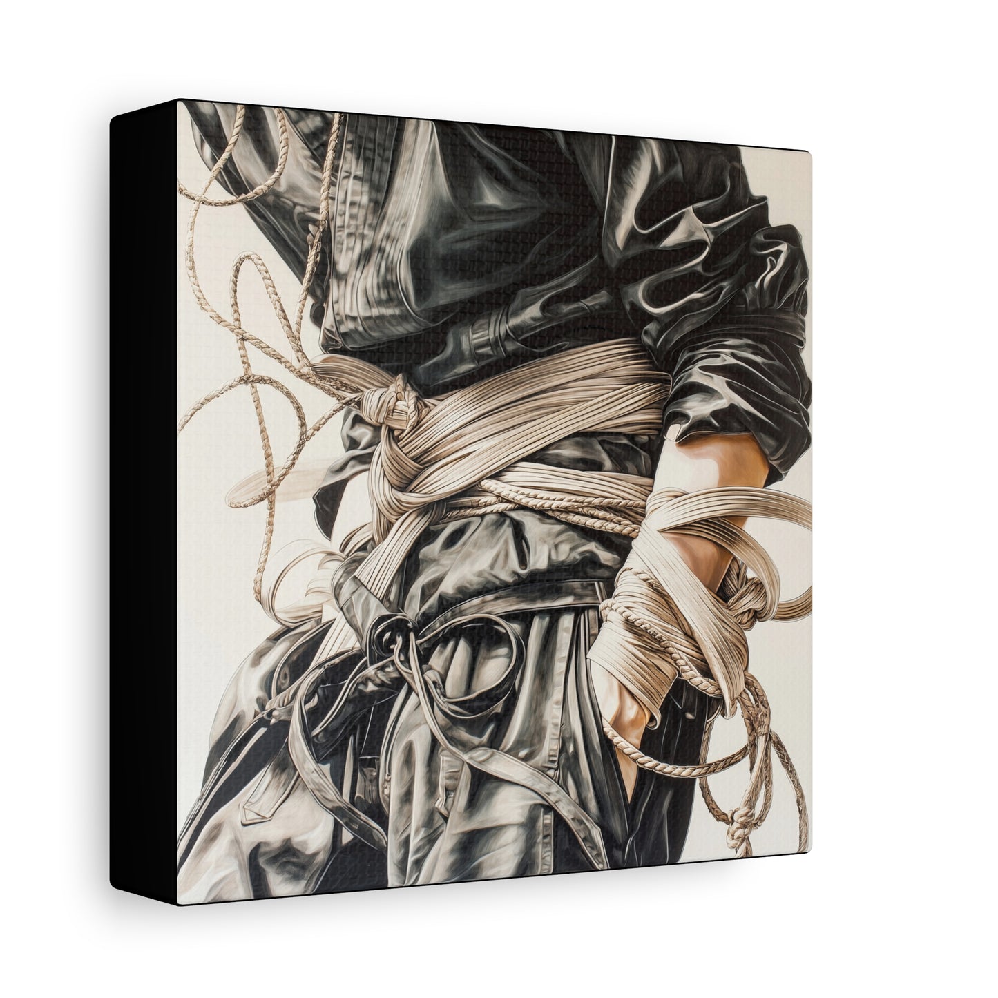 Gallery Wrapped Canvas, Ropes and Reverence Art Canvas, Erotic Shibari Art Canvas – Henri