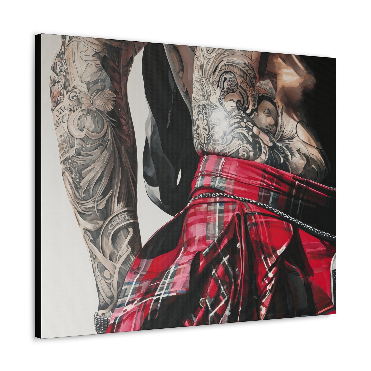 Gallery Wrapped Canvas, Kilts and Carnage Art Canvas, Erotic Pinup Art Canvas – Alexander