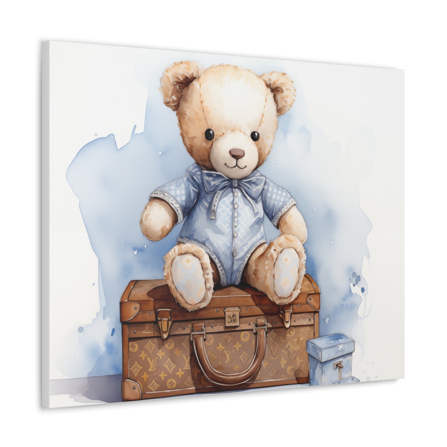 Canvas Gallery Wrap - LV Bear Wall Art - Blu