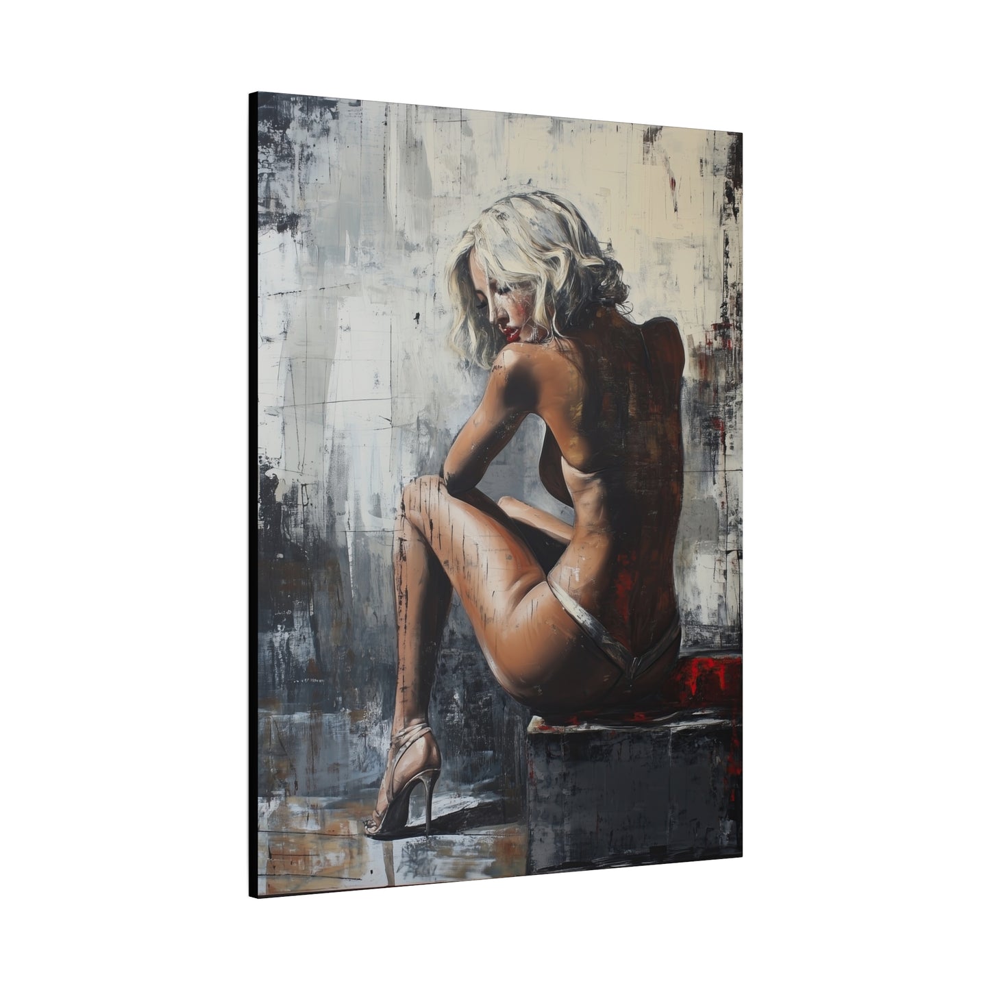 Gallery Wrapped Canvas, Guilt and Grit Adult Art Canvas, Erotic Pinup Art Canvas – Verona