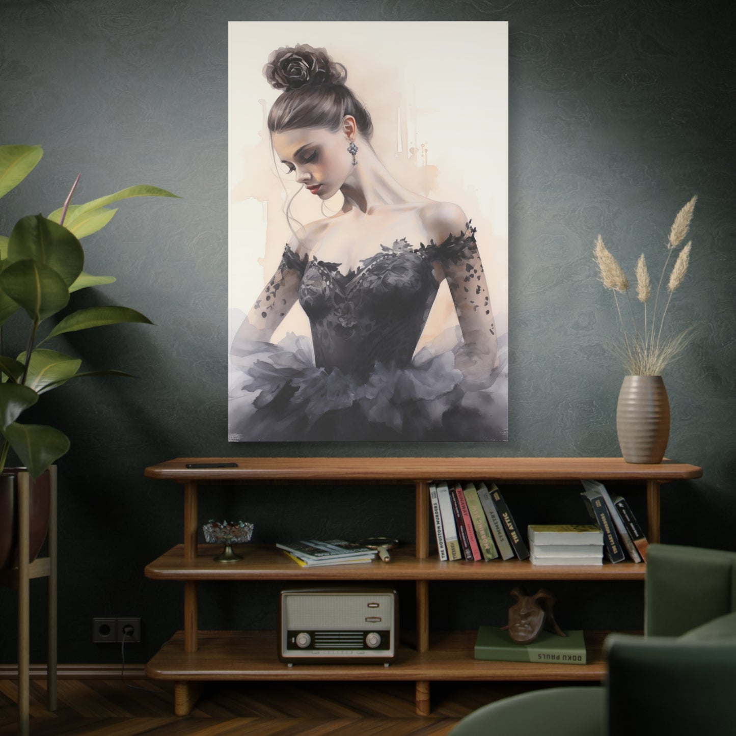 Pointes and Platforms, Gallery Wrapped Canvas, Ballerina Beauty, Ballet Art Canvas – Lola