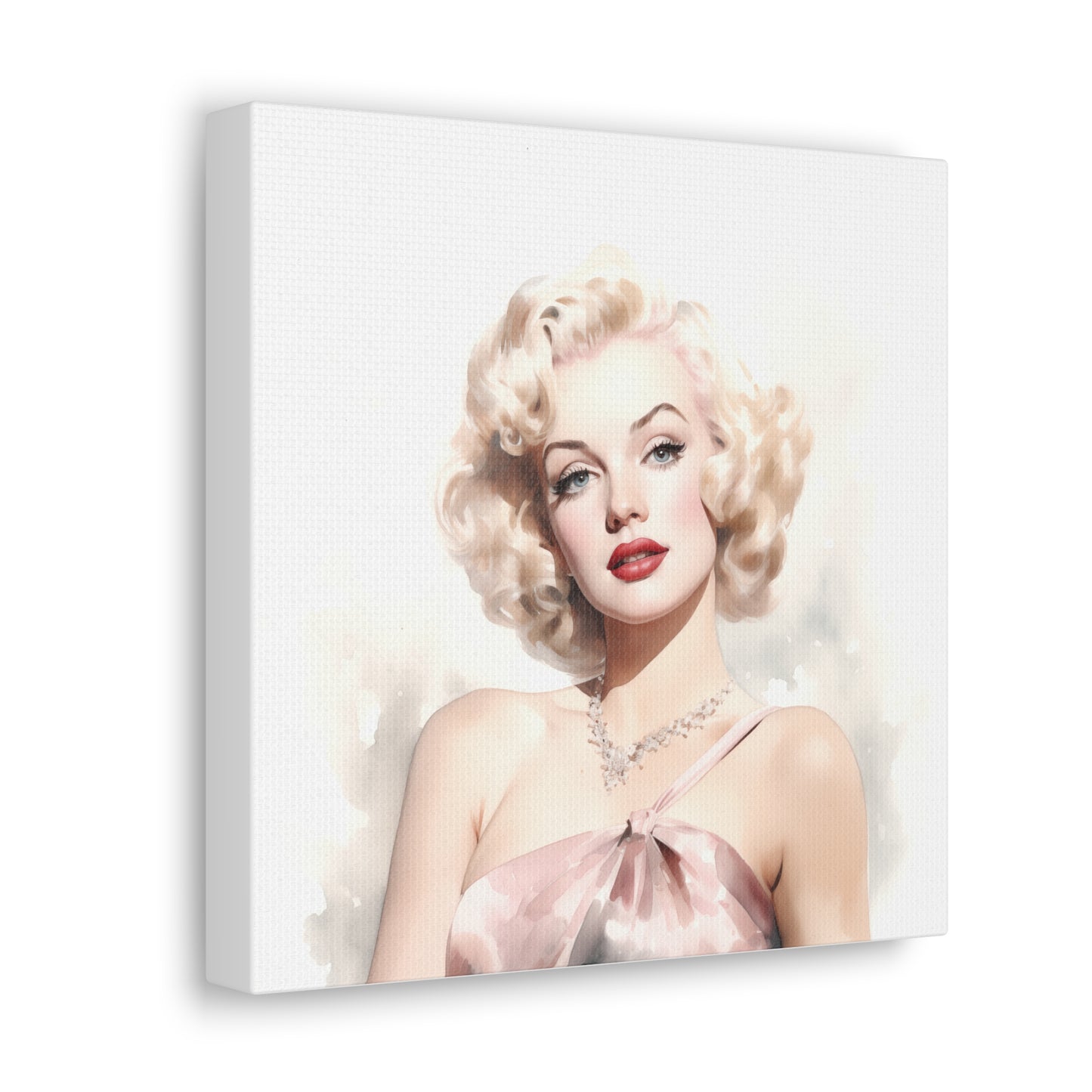Canvas Wall Art, Gallery Wrapped Pop Art, Celebrity Wall Art – Marilyn Monroe - Pink