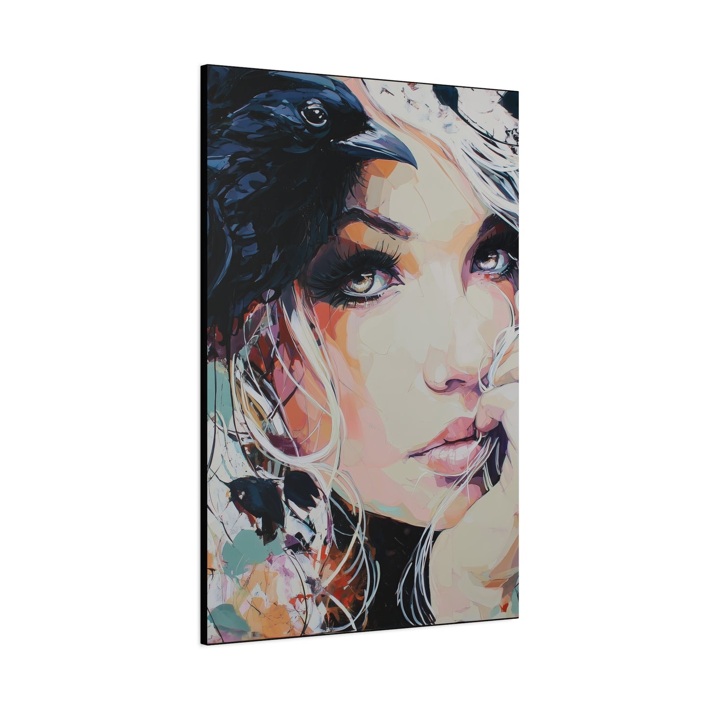 Gallery Wrapped Canvas, Myth and Bones Gothic Art Canvas, Dark Muse Canvas - Calista