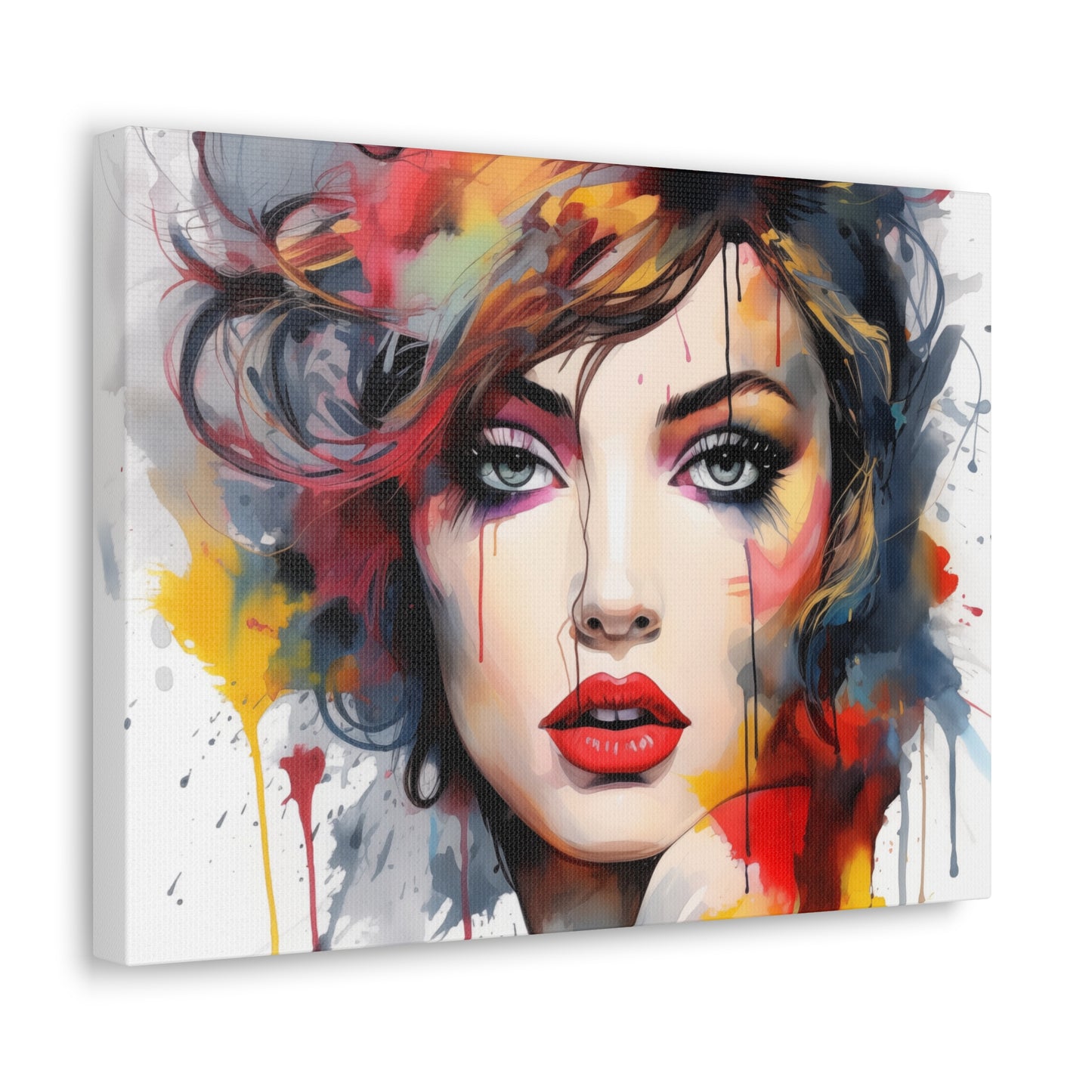 Canvas Wall Art, Gallery Wrapped Pop Art, Femme Doll Wall Art – Alessia