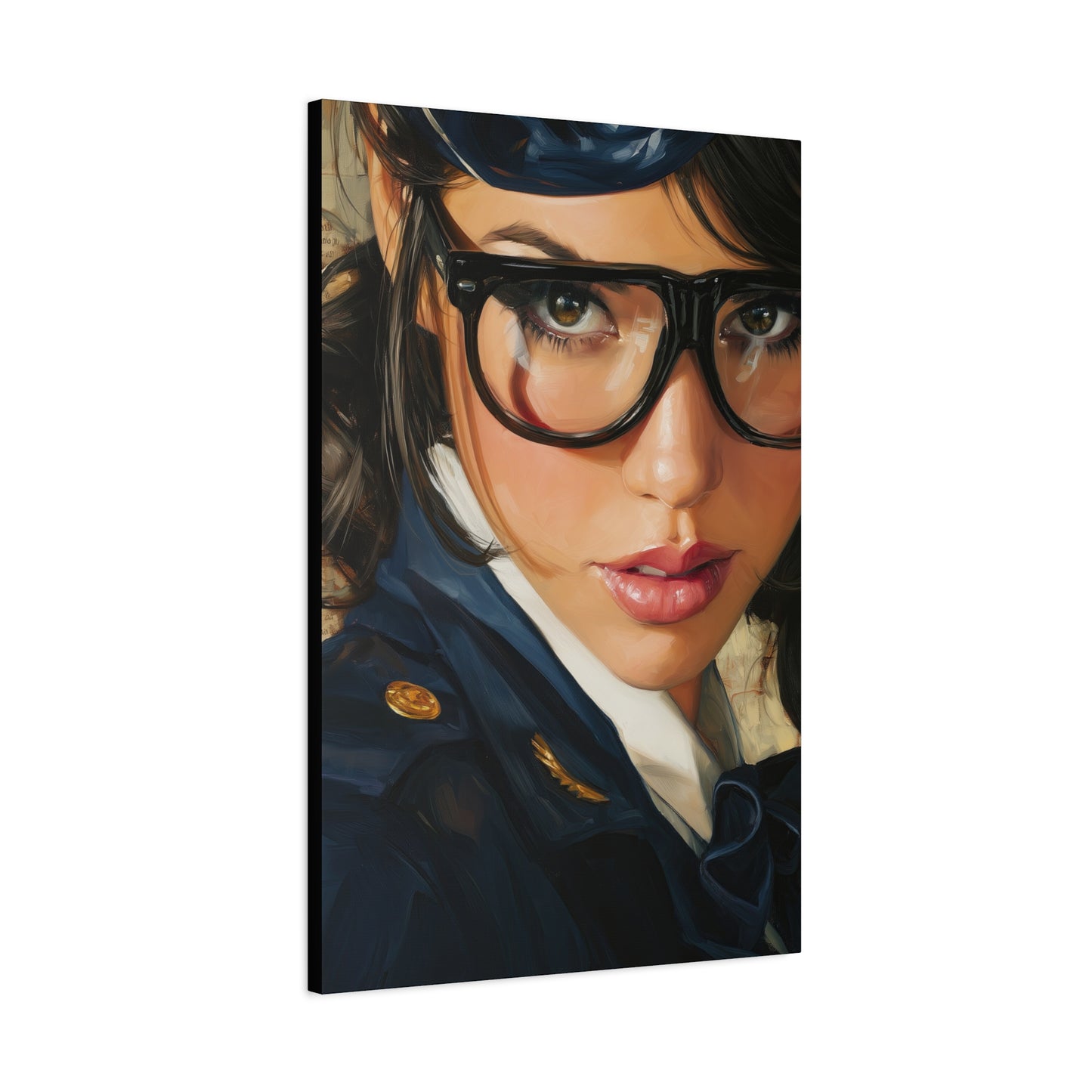 Gallery Wrapped Canvas, Liberty and Lace Art Canvas, Erotic Pinup Art Canvas – Lizzy
