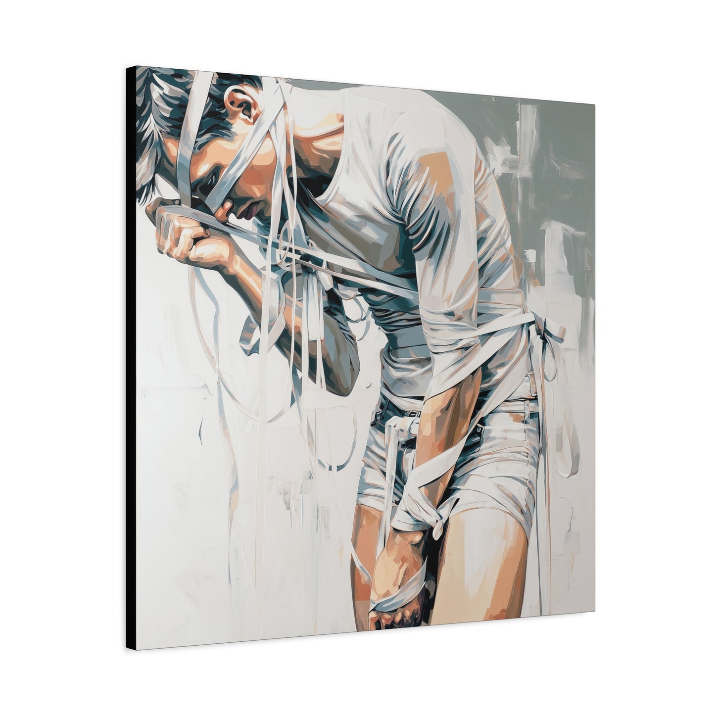 Gallery Wrapped Canvas, Ropes and Reverence Art Canvas, Erotic Shibari Art Canvas – Armand