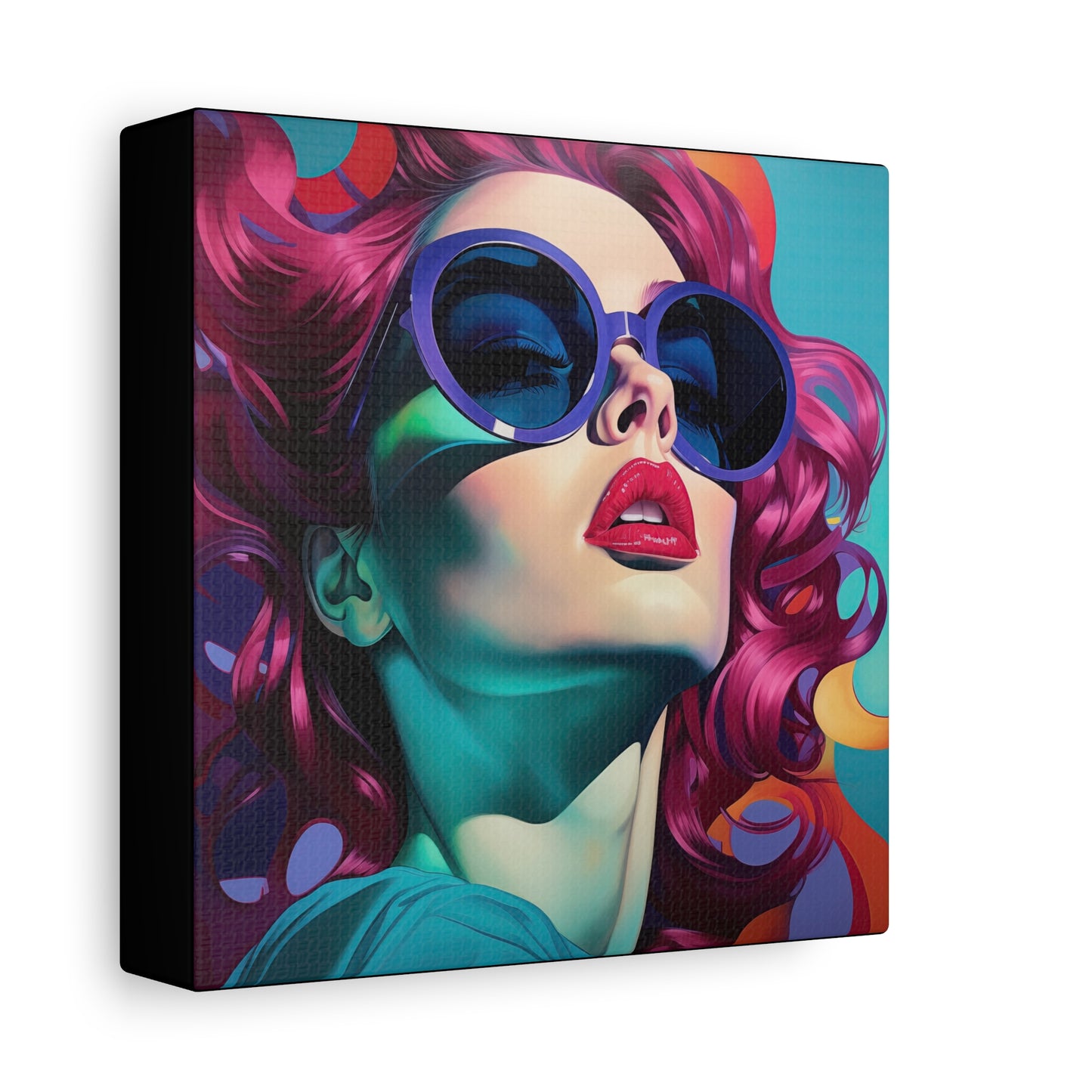 Canvas Gallery Wrapped High-Fashion Wall Art, Stylish Decor, Retro Femme Doll Pop Art – Electra