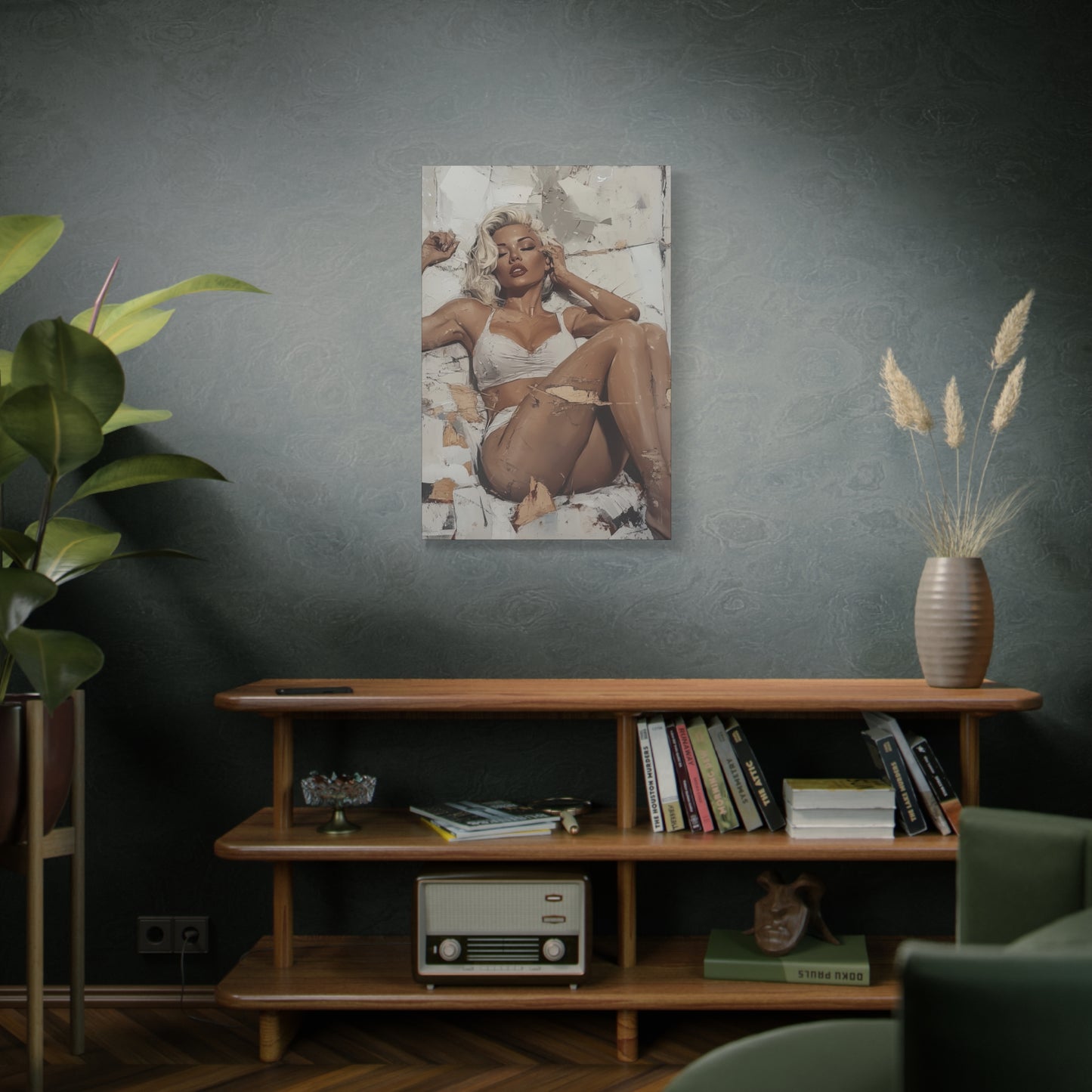 Gallery Wrapped Canvas, Guilt and Grit Adult Art Canvas, Erotic Pinup Art Canvas – Dahliana