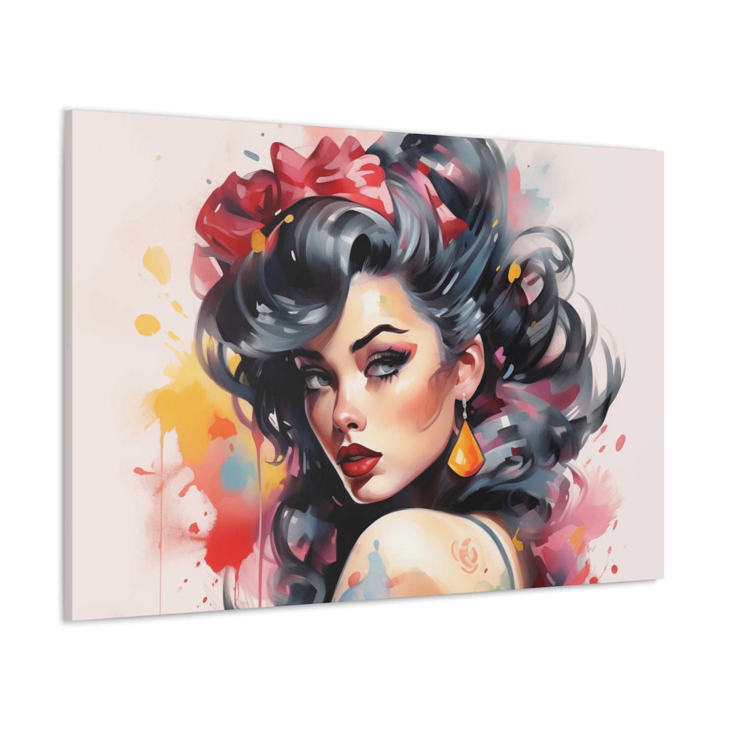 Canvas Wall Art, Gallery Wrapped Pop Art, Femme Doll Wall Art – Genevieve