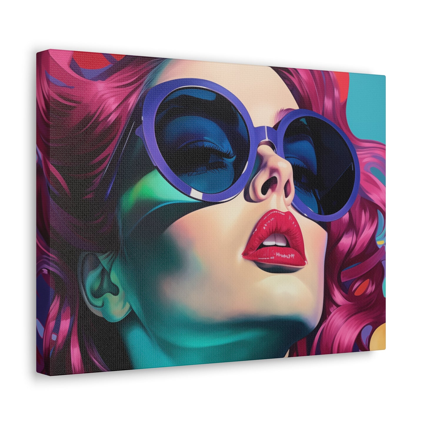 Canvas Gallery Wrapped High-Fashion Wall Art, Stylish Decor, Retro Femme Doll Pop Art – Electra
