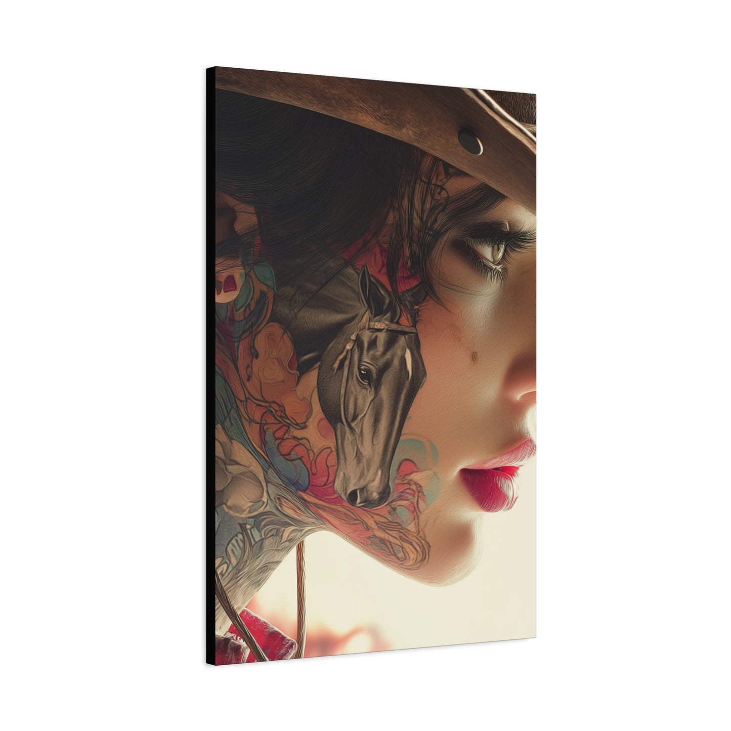 Gallery Wrapped Canvas, Wranglers and Wreckage Art Canvas, Erotic Pinup Art Canvas – Juniper