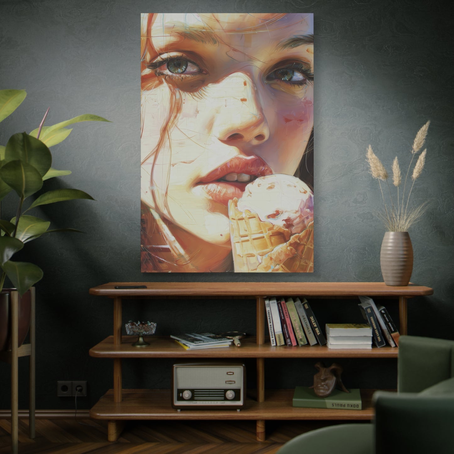 Gallery Wrapped Canvas, Sweet Summer Nostalgia, Sugar and Spice Art Canvas, Ice Cream Dreams Art – Ginny