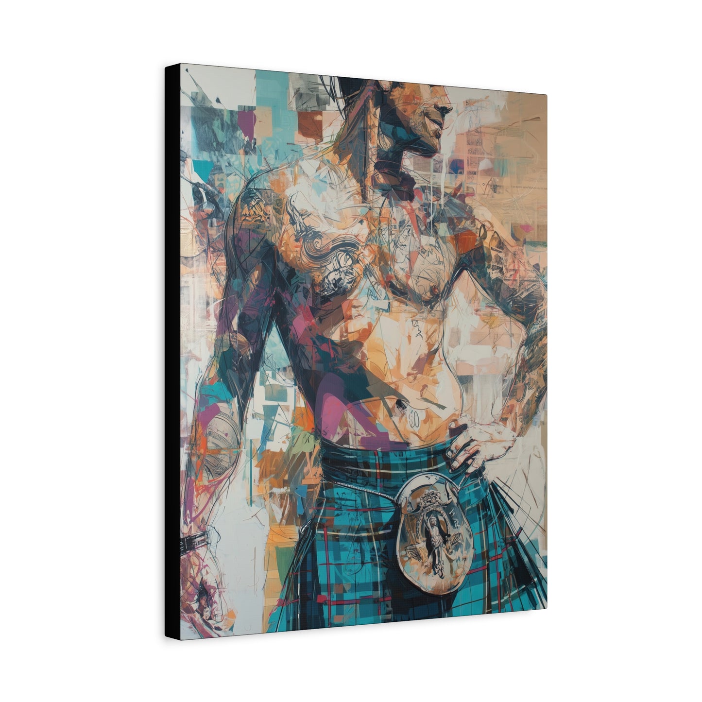 Gallery Wrapped Canvas, Kilts and Carnage Art Canvas, Erotic Pinup Art Canvas – Lachlan