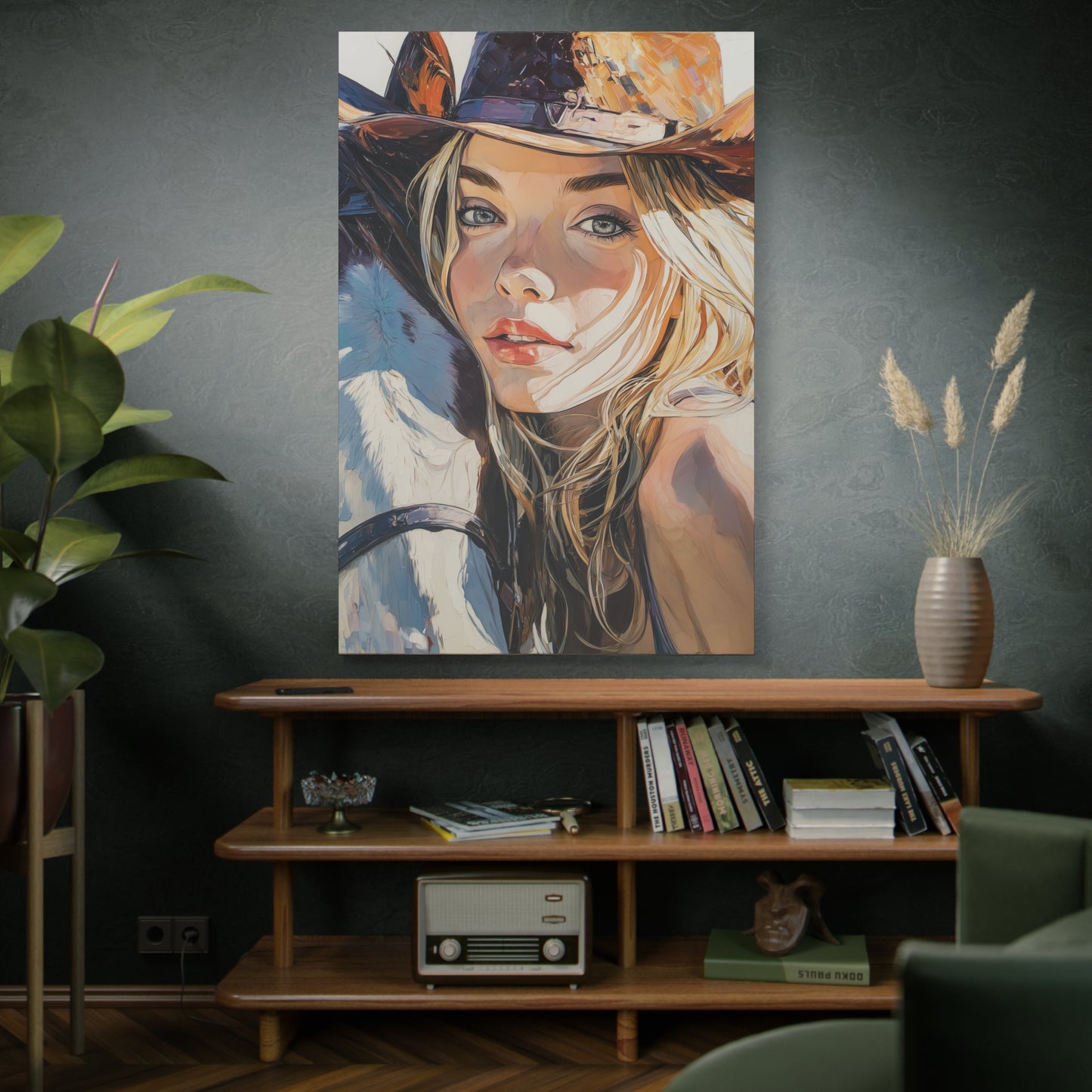 Gallery Wrapped Canvas, Wranglers and Wreckage Art Canvas, Erotic Pinup Art Canvas – Cassidy