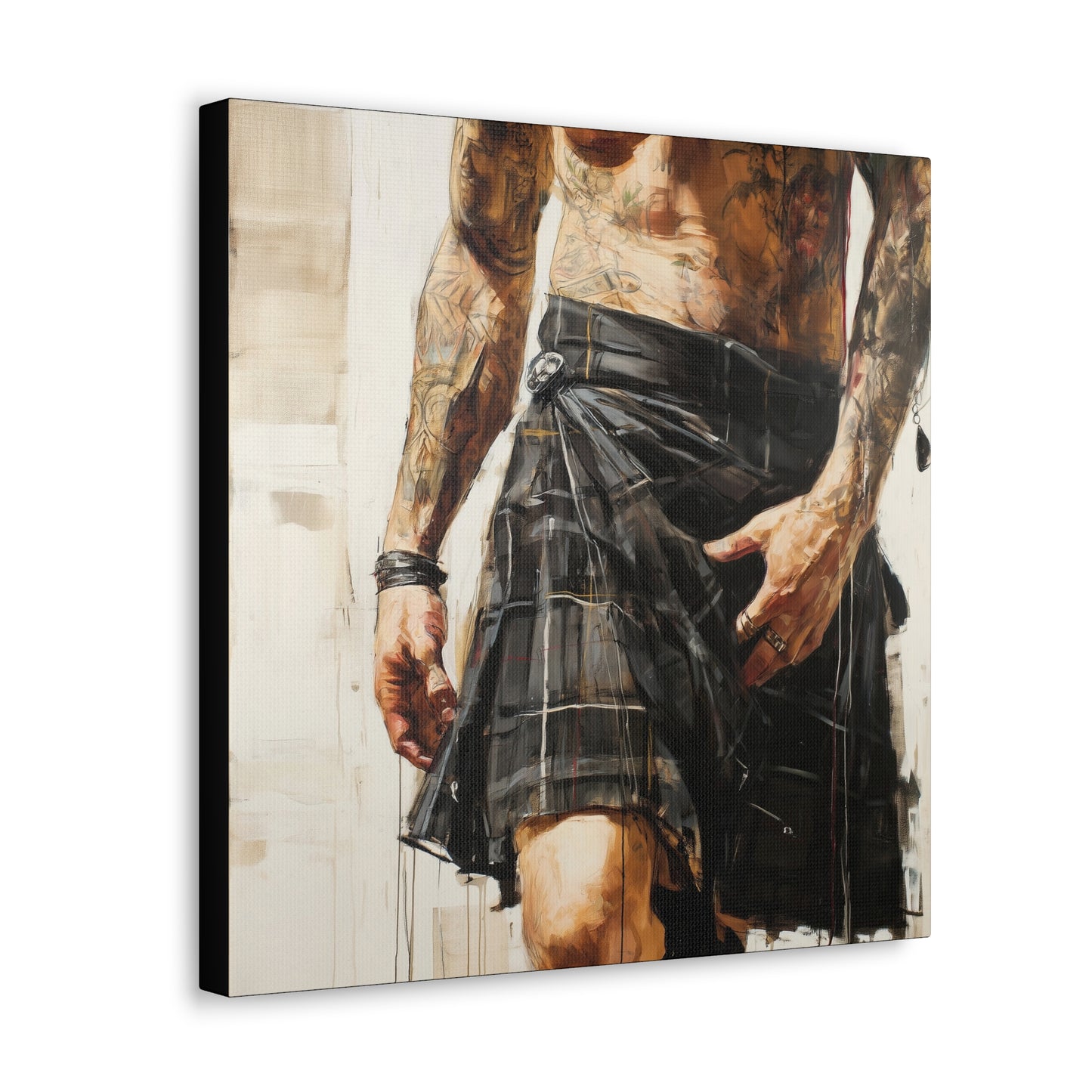 Gallery Wrapped Canvas, Kilts and Carnage Art Canvas, Erotic Pinup Art Canvas – Brodie