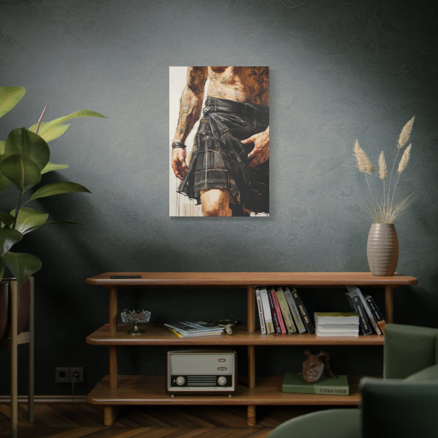 Gallery Wrapped Canvas, Kilts and Carnage Art Canvas, Erotic Pinup Art Canvas – Brodie