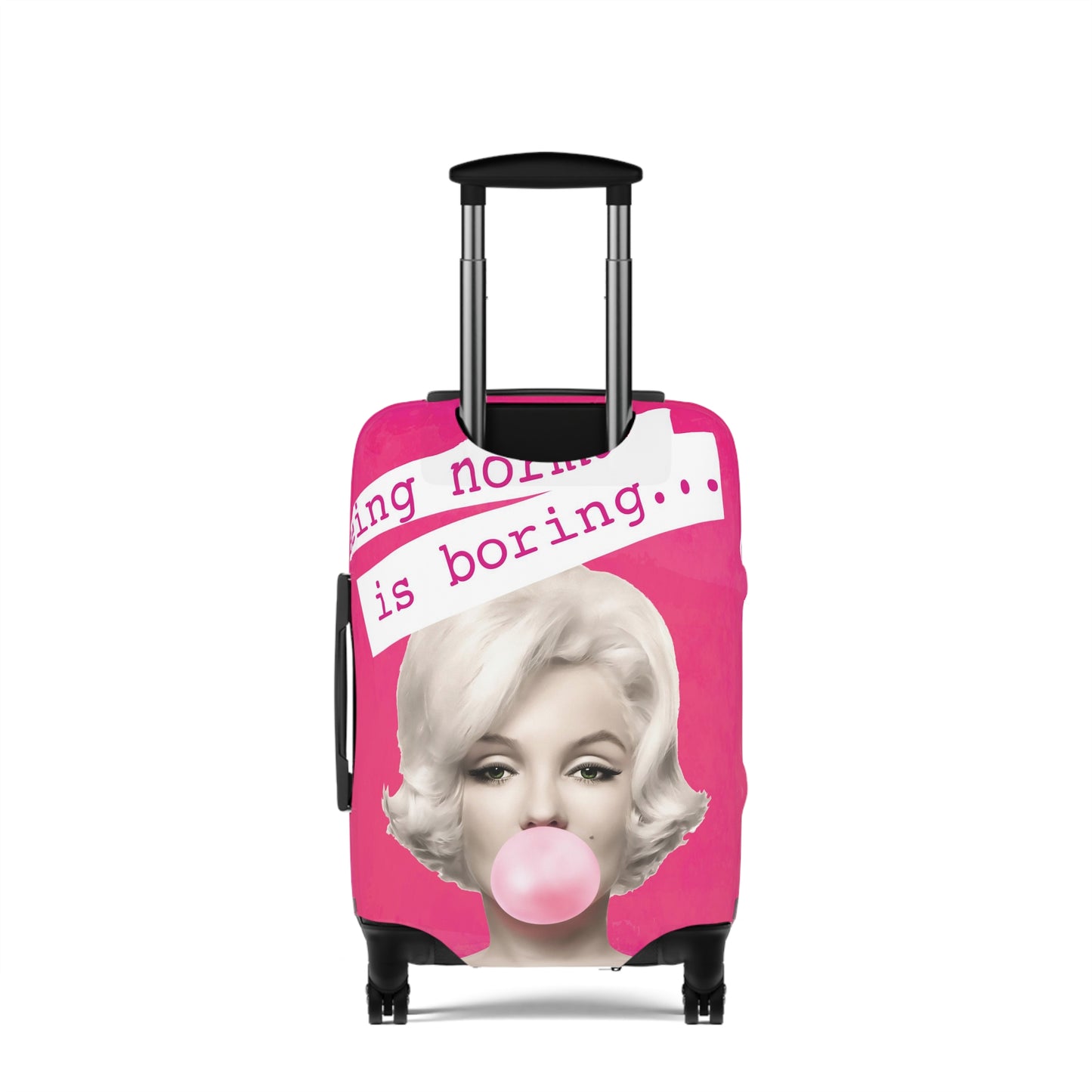 Marilyn Monroe Luggage Cover - Being Boring is Normal - Hot Pink