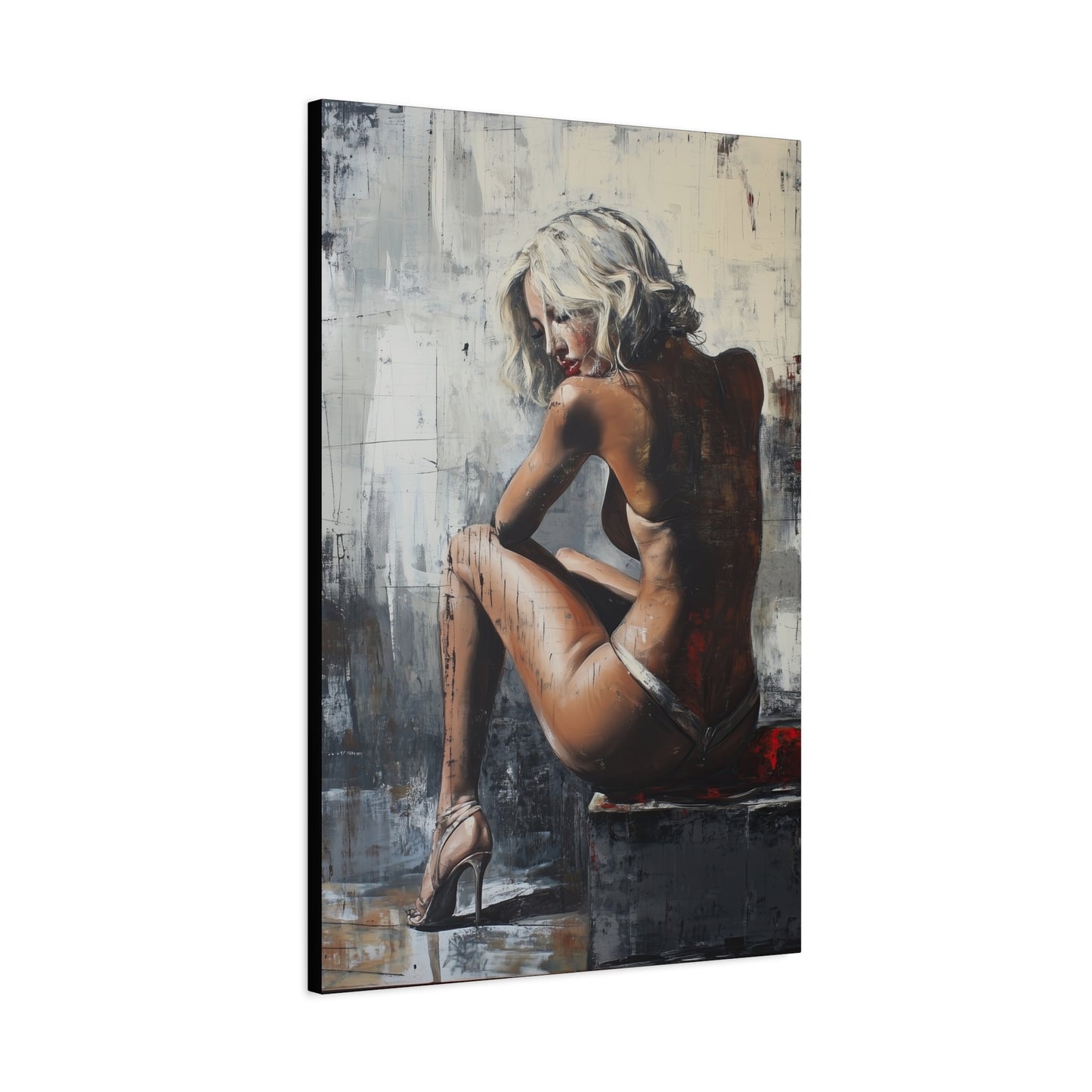 Gallery Wrapped Canvas, Guilt and Grit Adult Art Canvas, Erotic Pinup Art Canvas – Verona