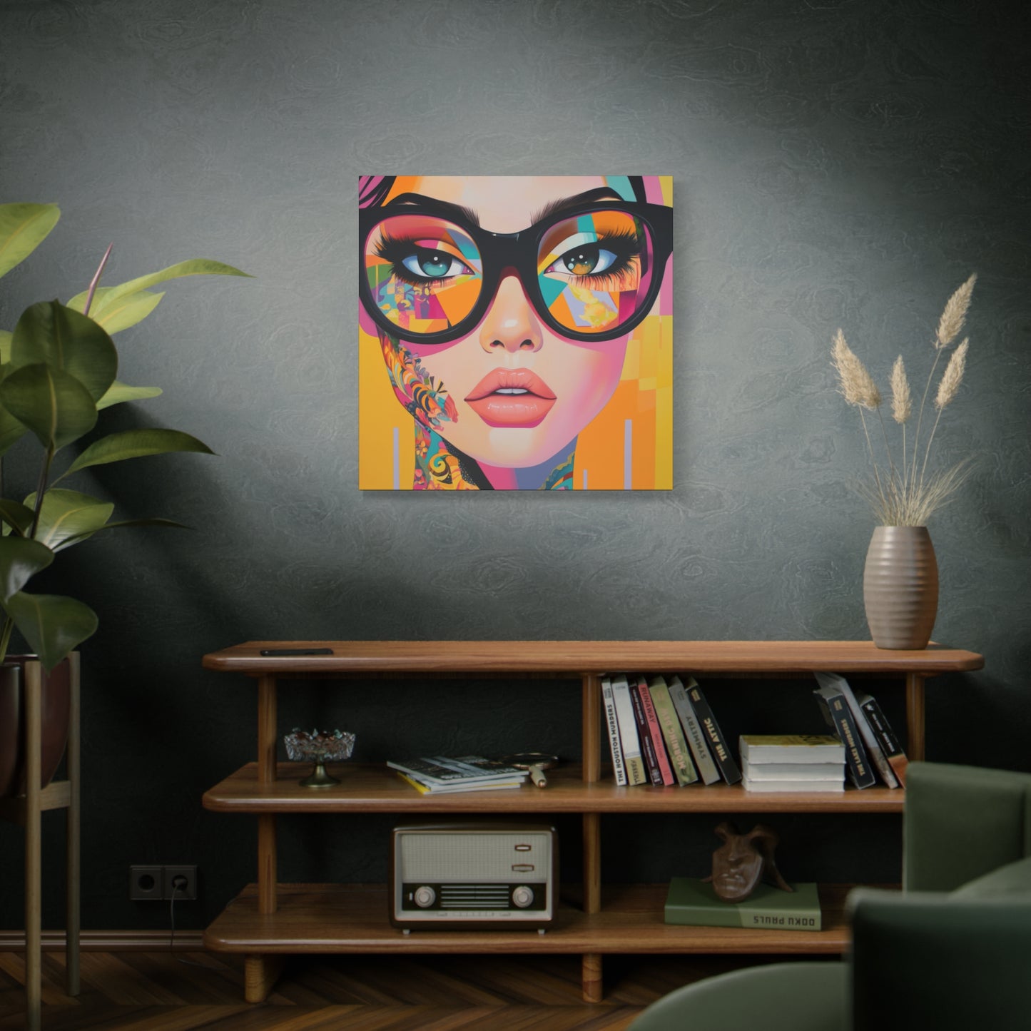 Canvas Gallery Wrap, Ladies in Lenses Wall Art, Abstract Femme Girl Art - Sabrina