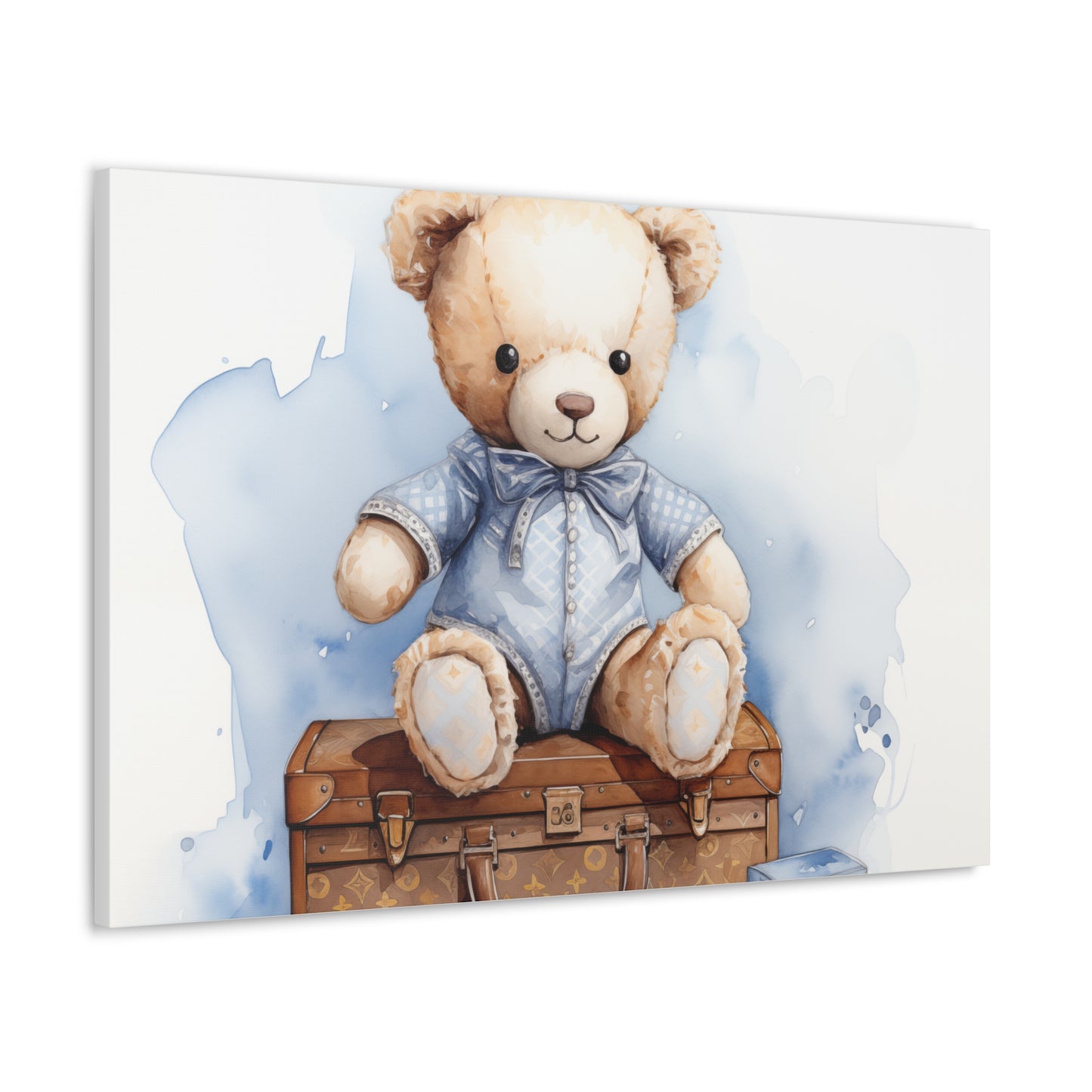 Canvas Gallery Wrap - LV Bear Wall Art - Blu