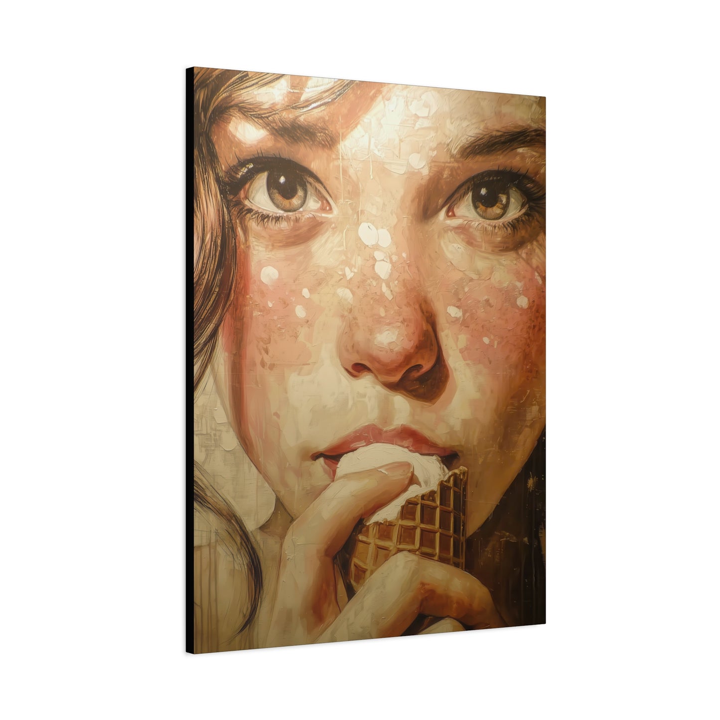 Gallery Wrapped Canvas, Sweet Summer Nostalgia, Sugar and Spice Art Canvas, Ice Cream Dreams Art – Fern