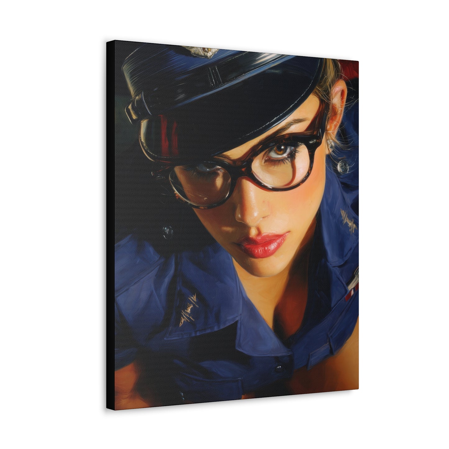 Gallery Wrapped Canvas, Liberty and Lace Art Canvas, Erotic Pinup Art Canvas – Janice